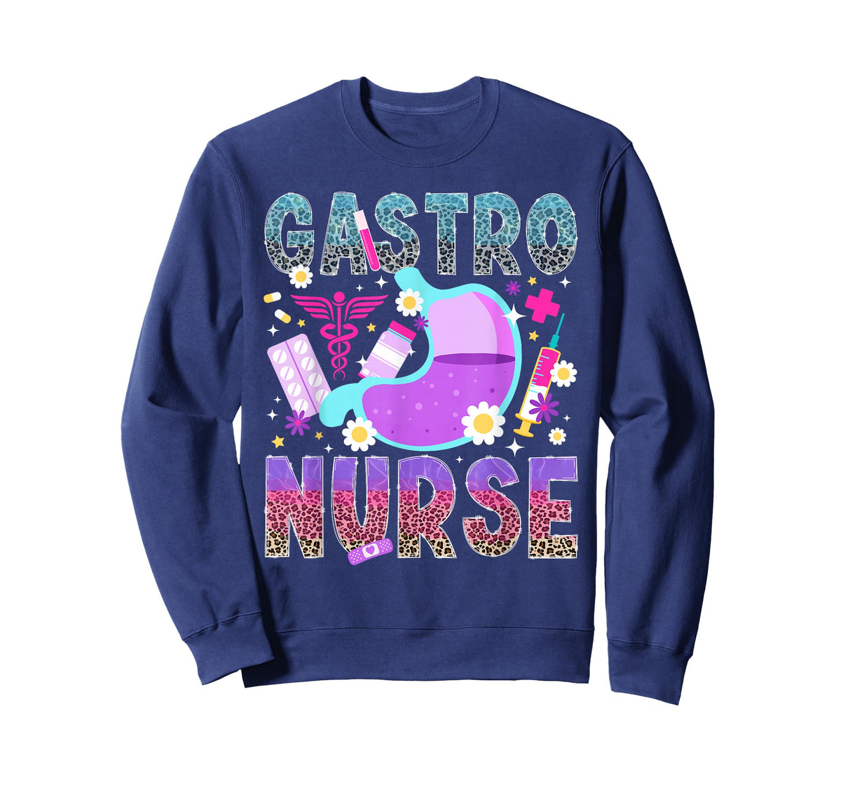 Gastro Nurse Leopard GI Nurse Gastroenterology Nurse T-Shirt