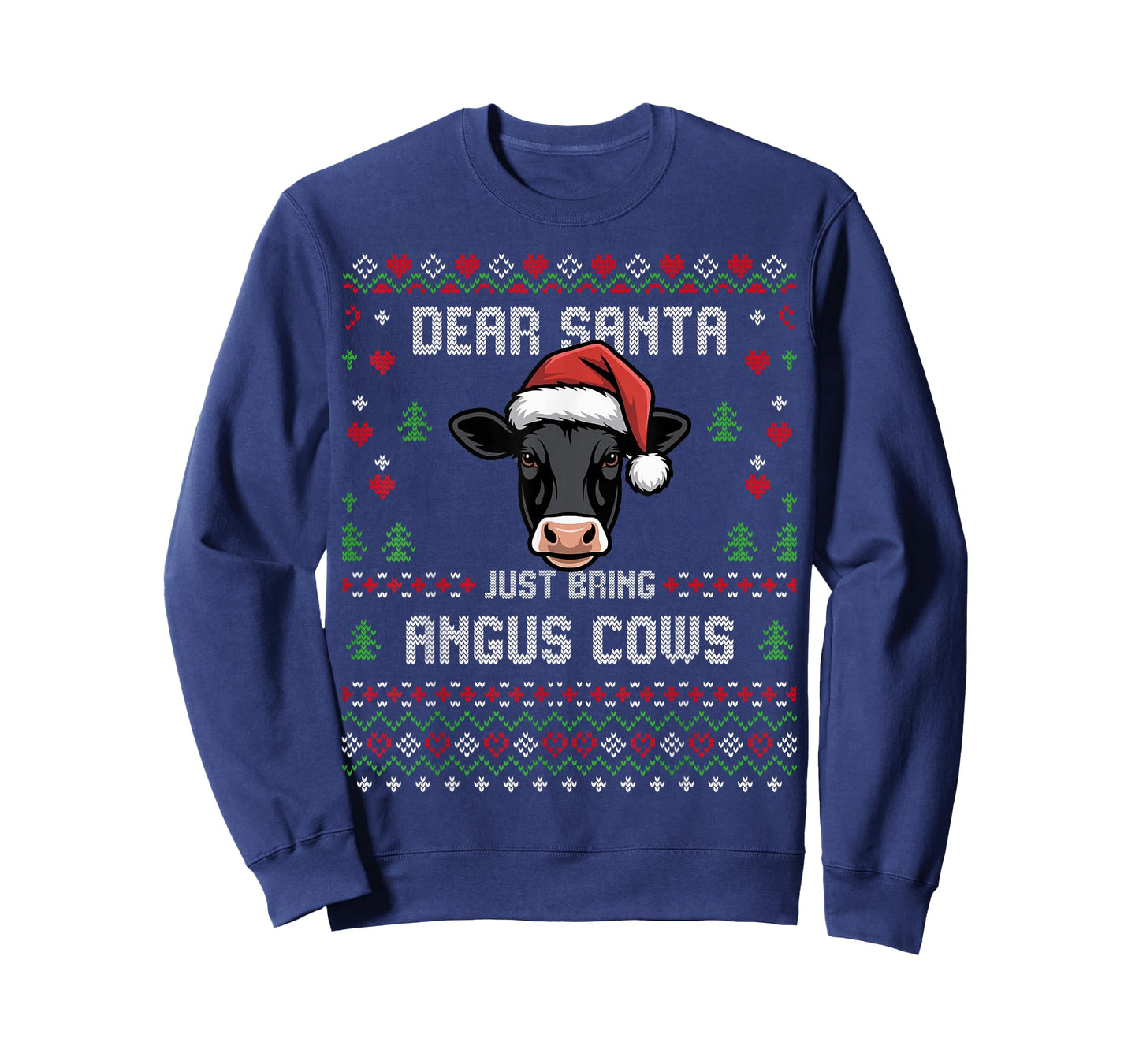 Angus Cows Christmas Beef Cattle Ugly Xmas Sweater Rancher T-Shirt