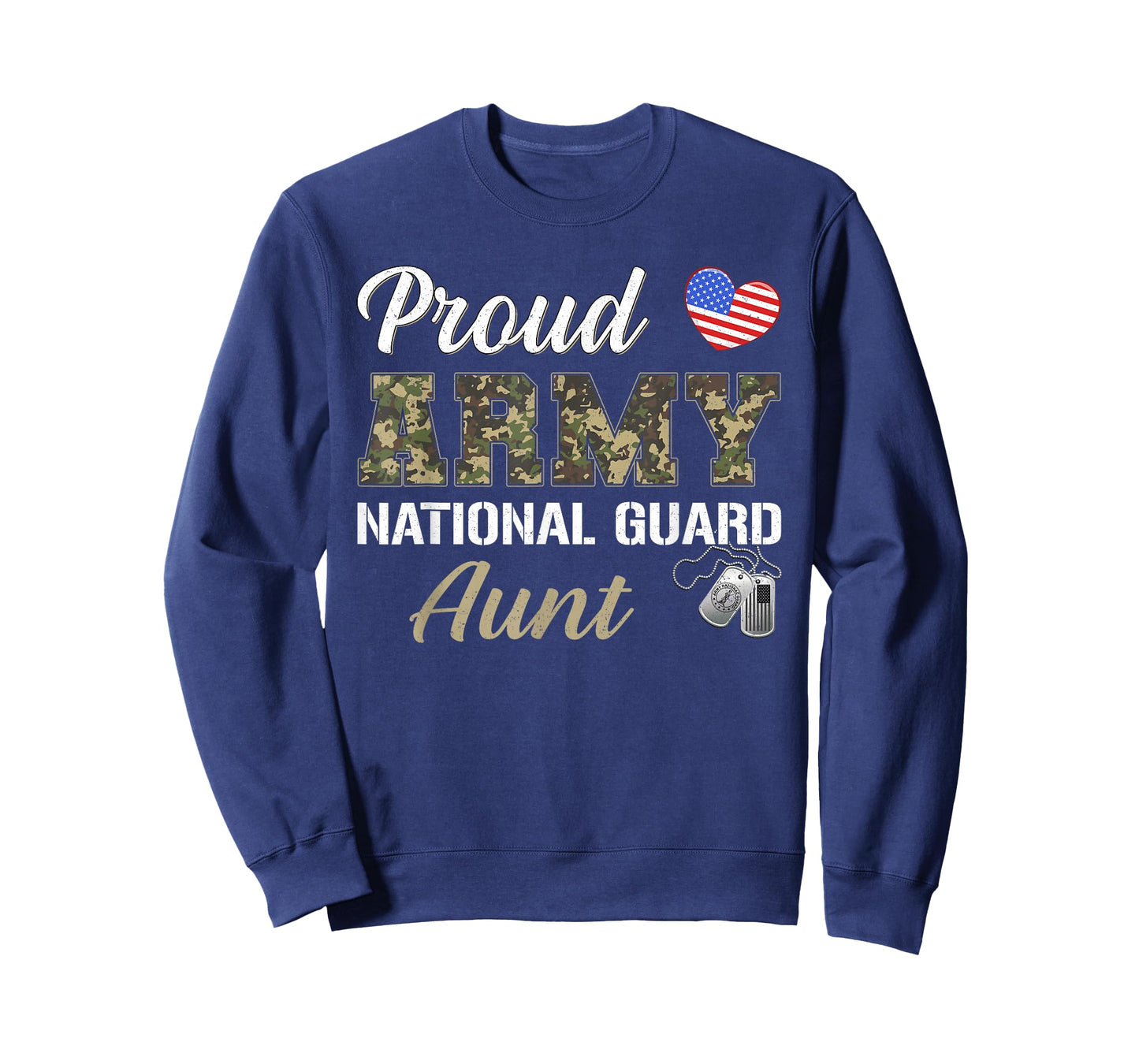 Retro Proud Army National Guard Aunt Military Pride Costume T-Shirt