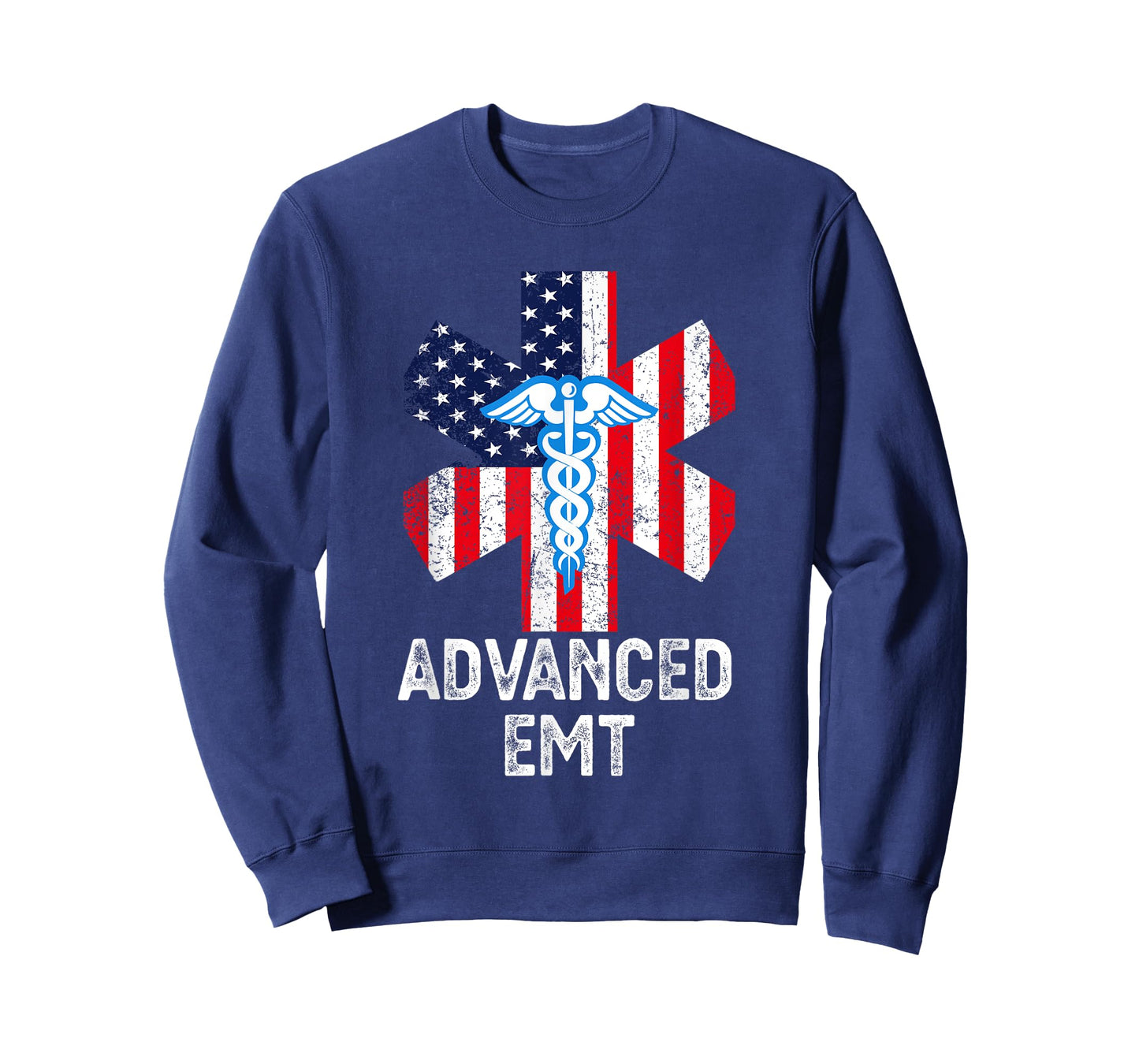 American Flag USA Advanced EMT AEMT Medical Technician Women Men T-Shirt