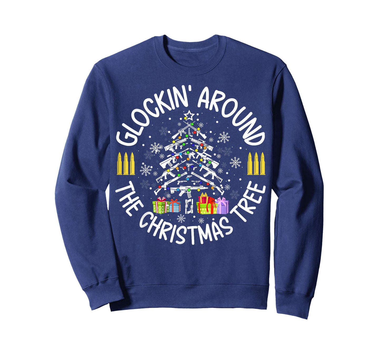 Glockin' Around the Christmas Tree Funny Gun Lover Novelty T-Shirt