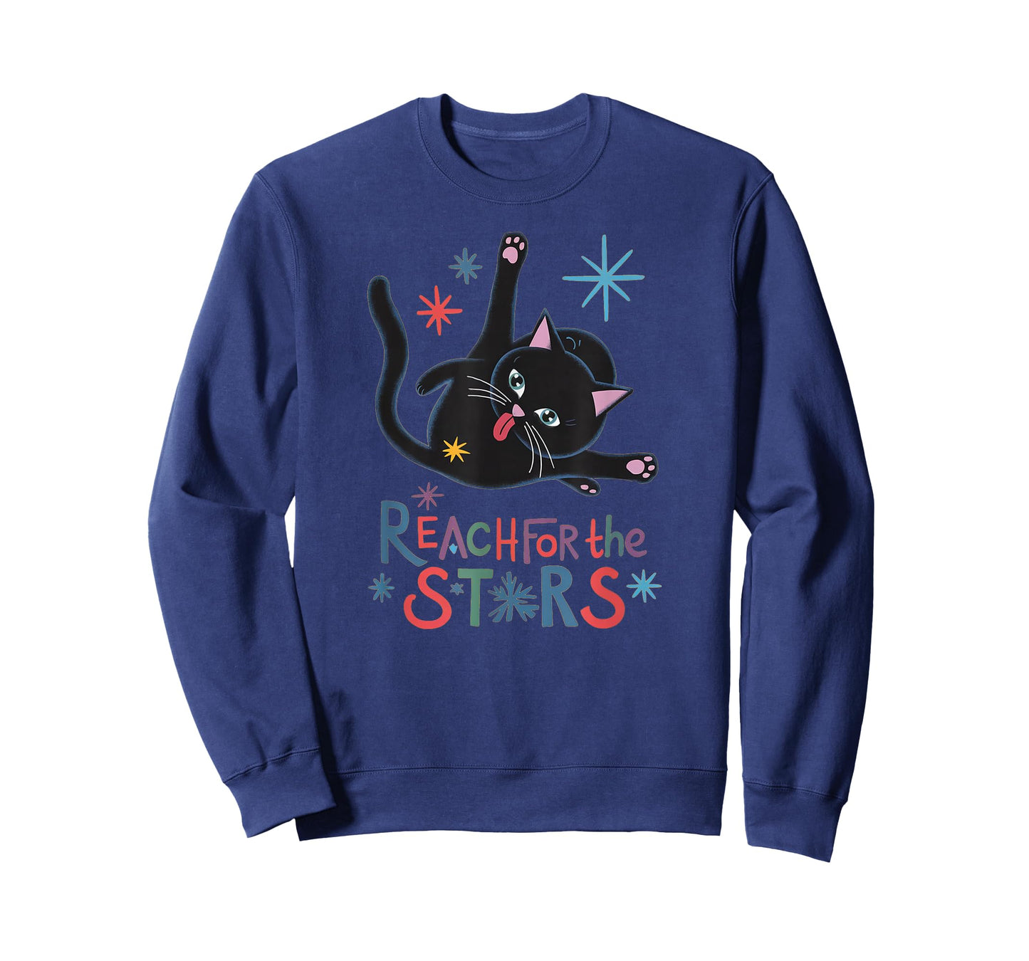 Reach For The Stars - Funny Cute Cat Licking Butt T-Shirt