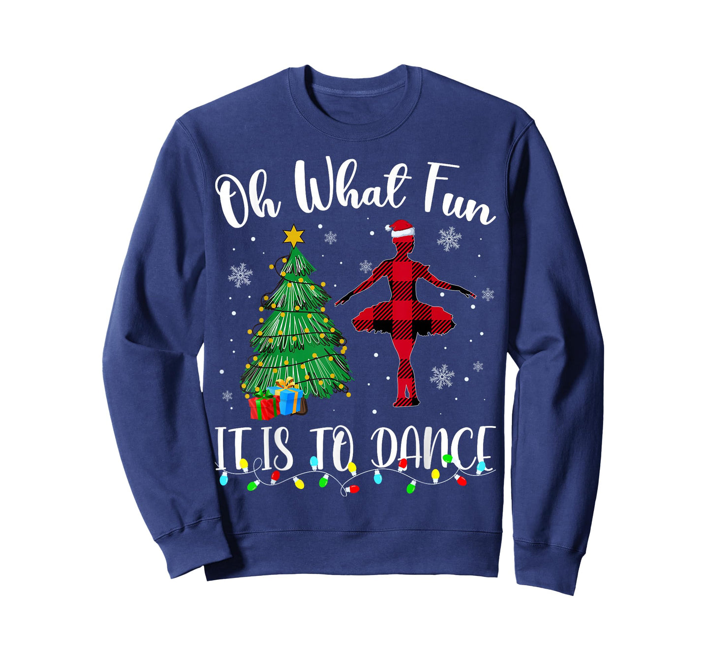 Oh What Fun It Is To Dance Plaid Christmas Dancing T-Shirt