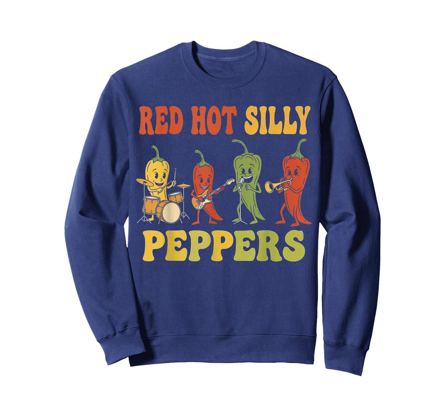 Funny Spicy Red Hot Silly Peppers Band Retro Pepper Music T-Shirt