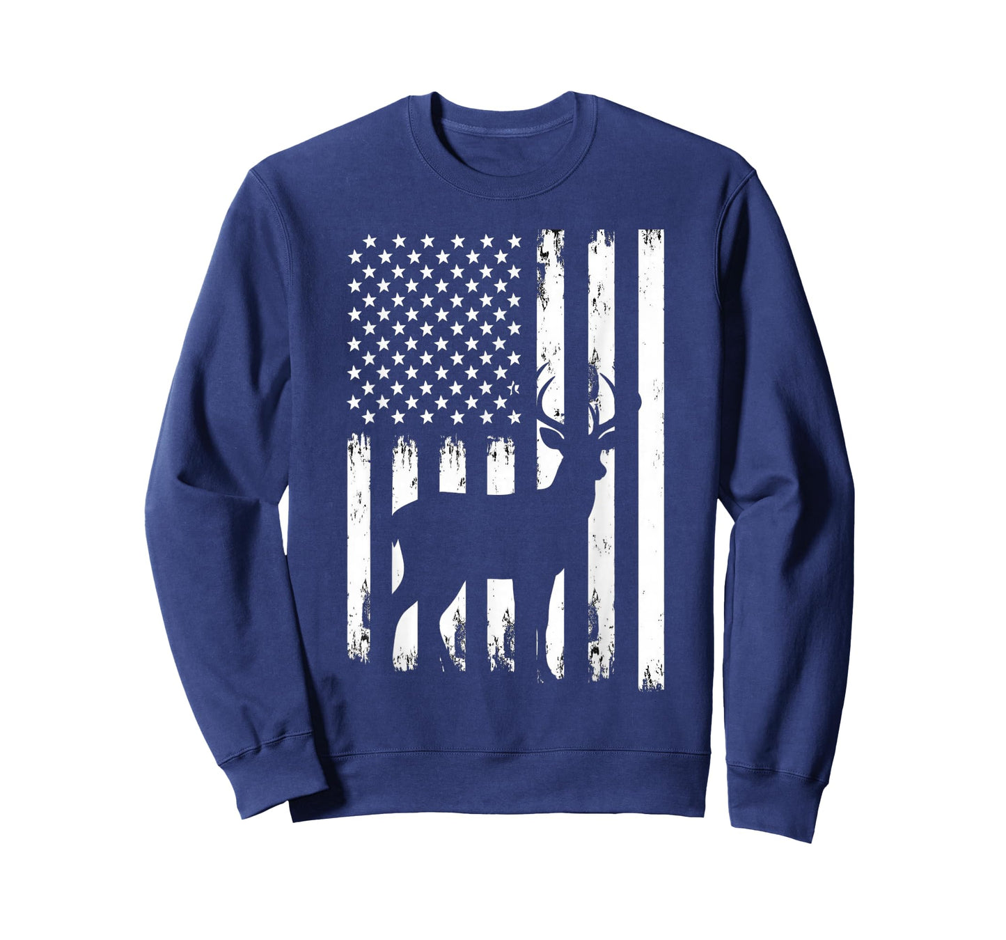 Deer Hunting Hunter Camo USA American Flag Patriotic Graphic T-Shirt