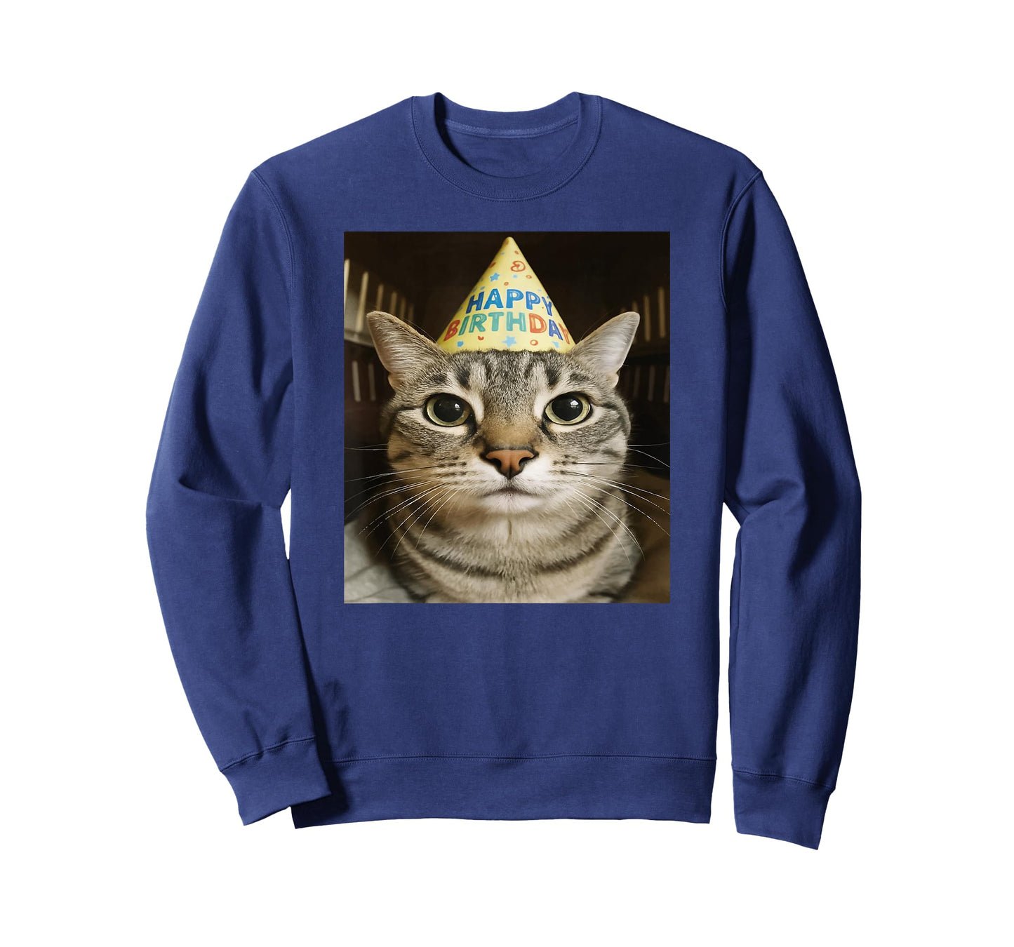 Funny Staring Meme Cat Birthday Greeting Adults, Boys, Girls T-Shirt