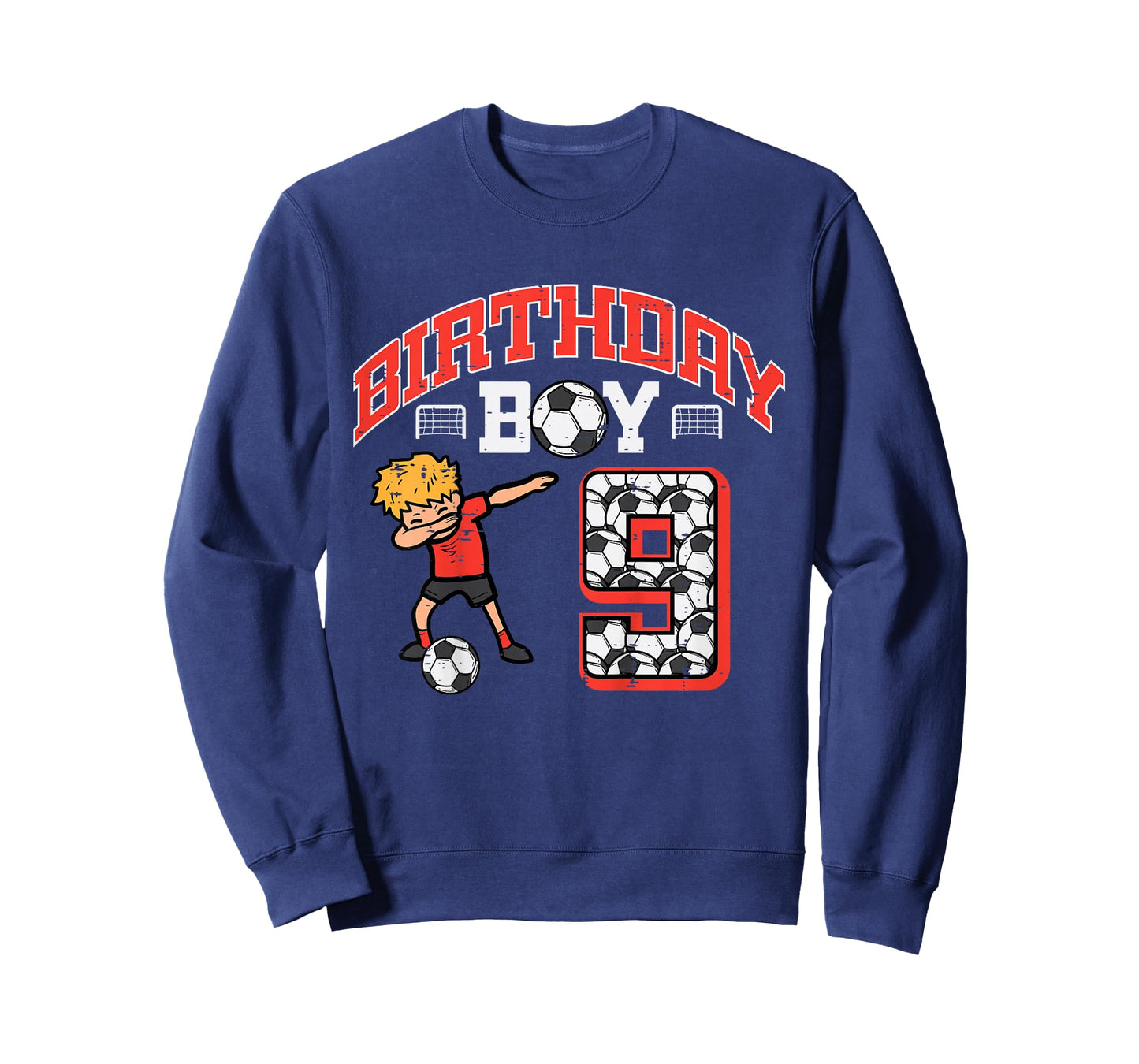 Kids Birthday Boy 9 Soccer Dab 9th Nine Year Old Bday Sports Boys T-Shirt