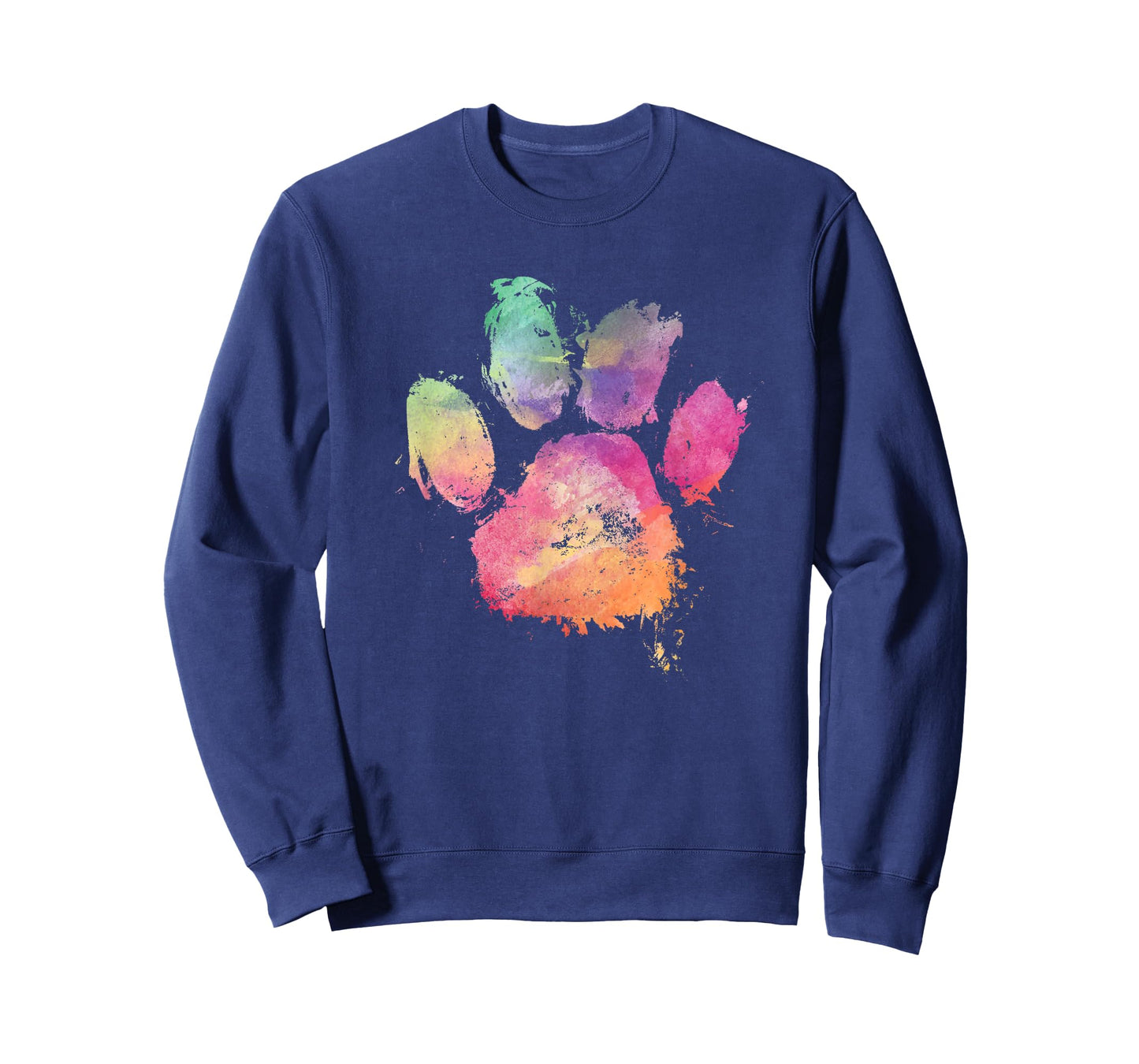 Cat Dog Paw Print Watercolor Rainbow Abstract Animal Lover T-Shirt