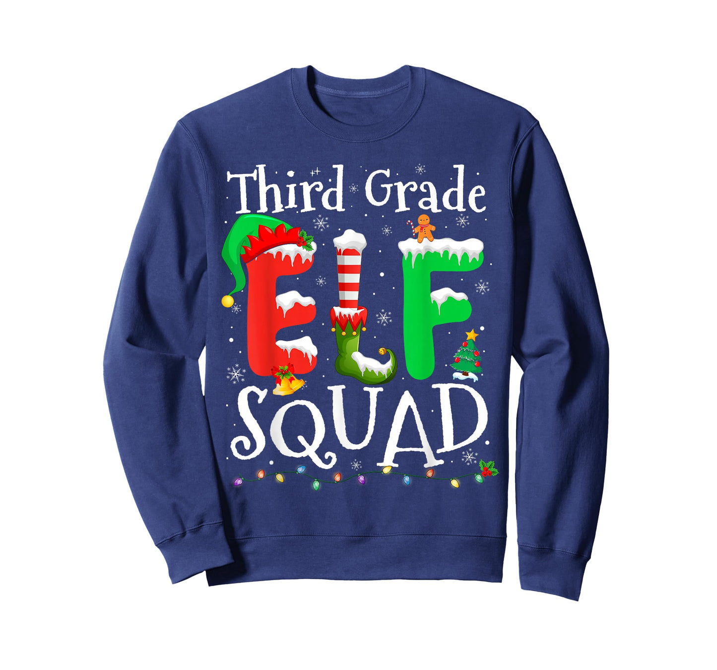 3rd Grade Elf Squad Xmas Funny Christmas Third Grade Elf T-Shirt