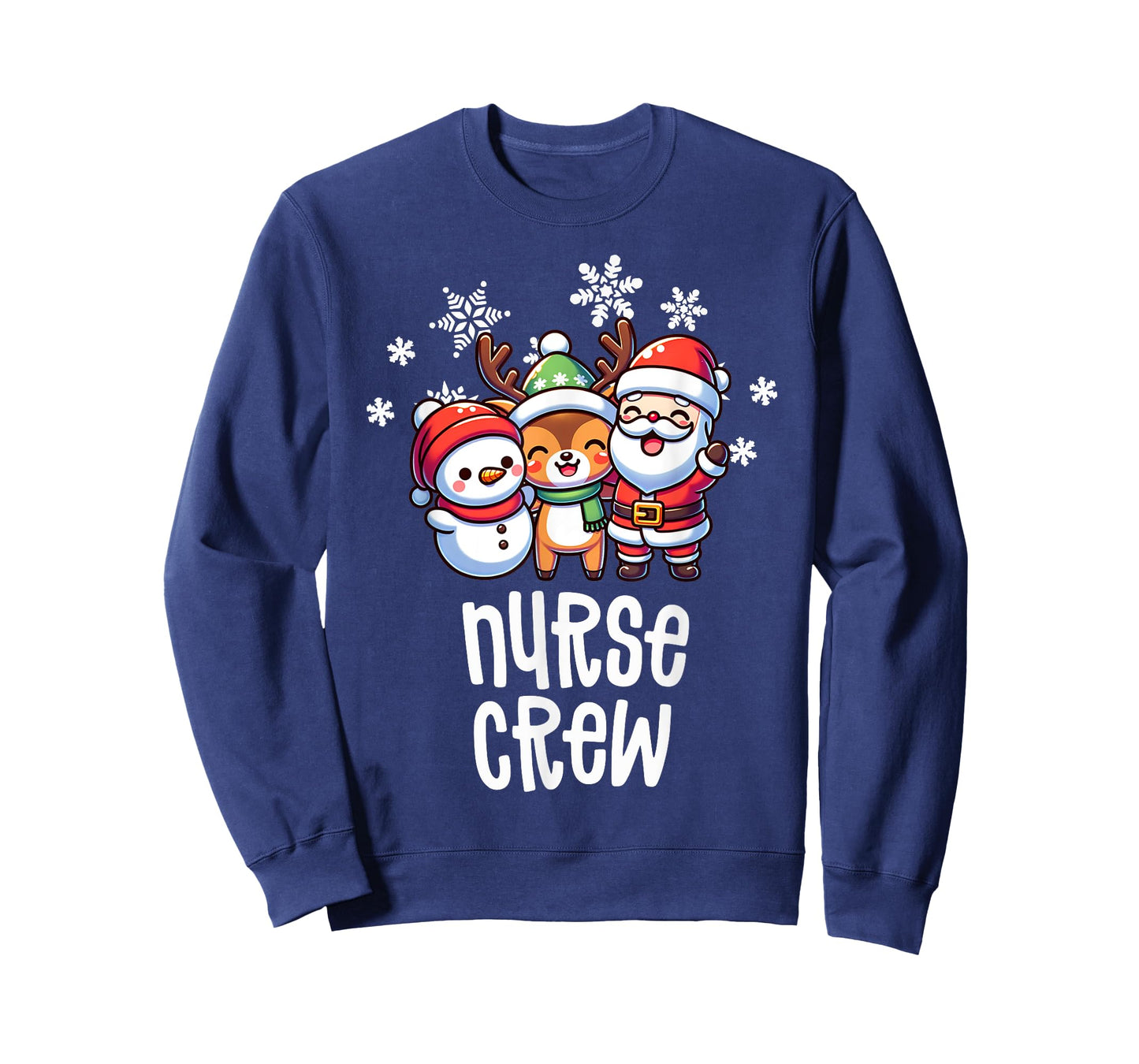 Christmas Nurse Crew Santa Snowman Holiday RN NICU PICU T-Shirt