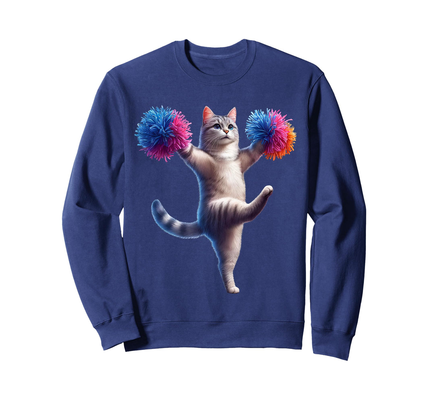 Cat Cheerleading Cheerleader Kitten Lover T-Shirt