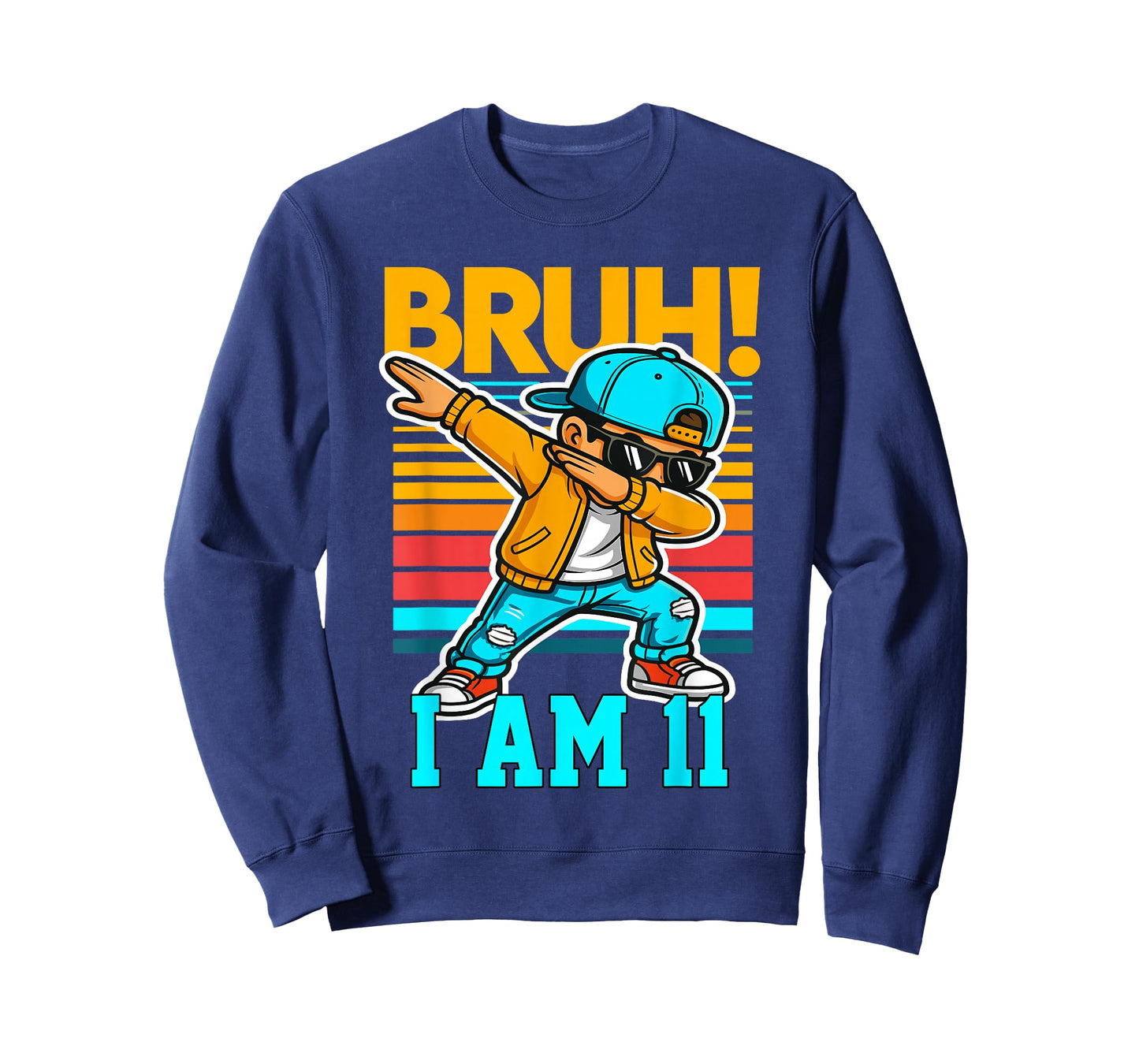 11 Year Old Birthday Boy Dabbing Bruh It's My 11th Birthday T-Shirt