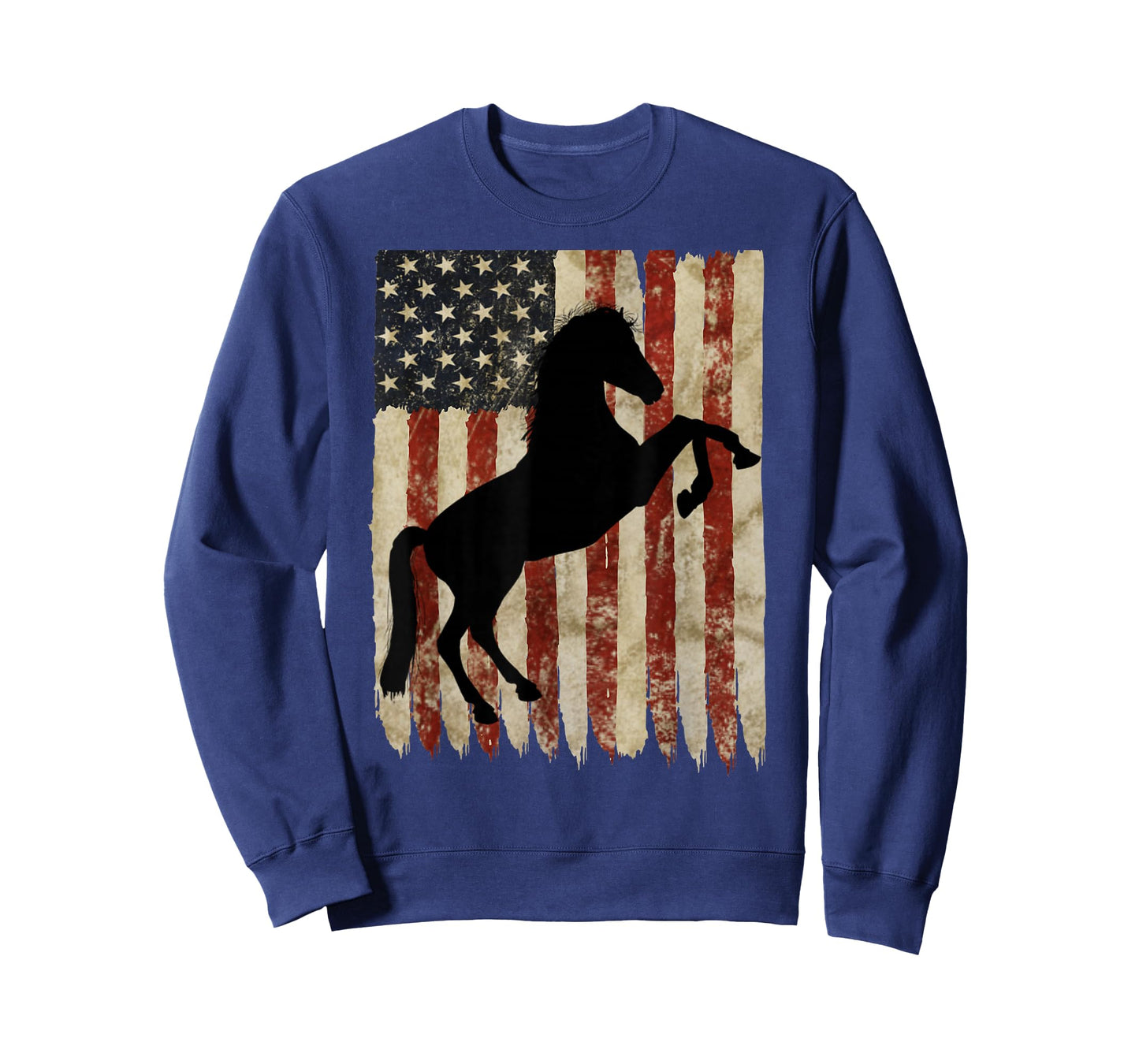 Horse Rider American Flag USA Patriotic Stallion Equestrian T-Shirt