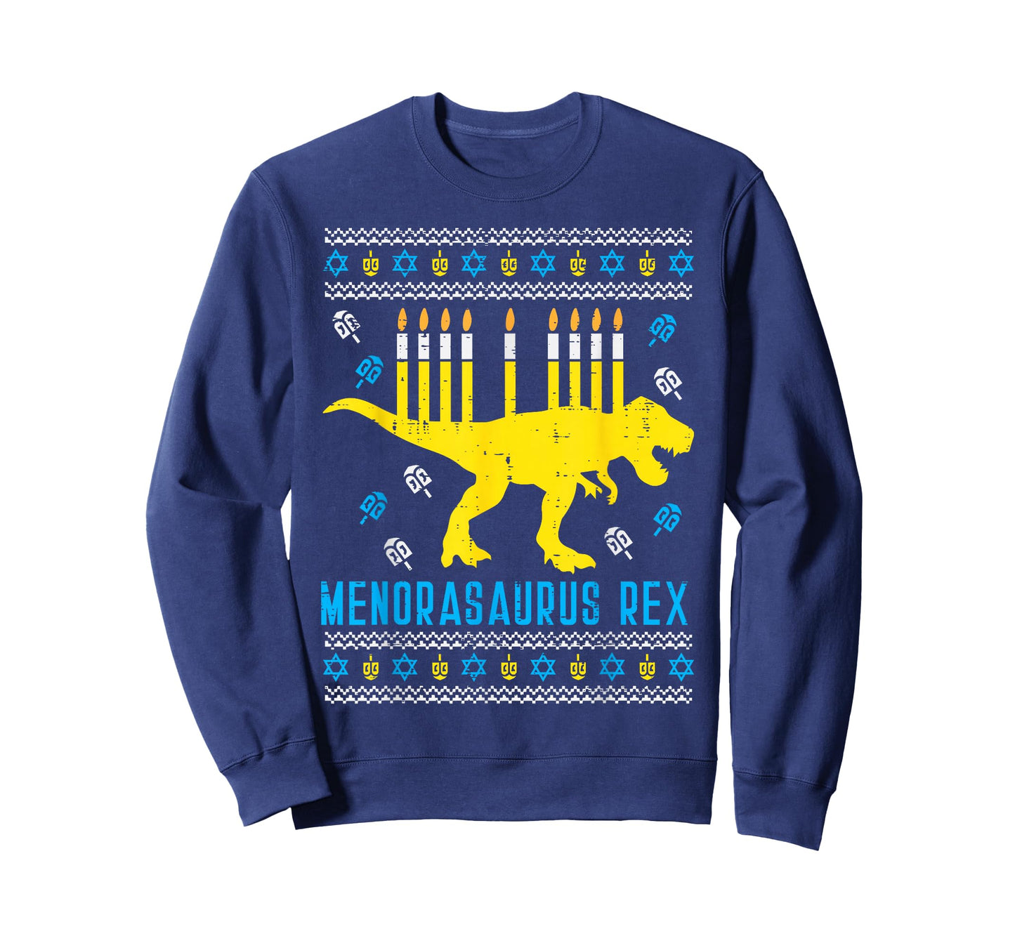 Menorasaurus Rex Trex Menorah Ugly Hanukkah Chanukkah Gift T-Shirt