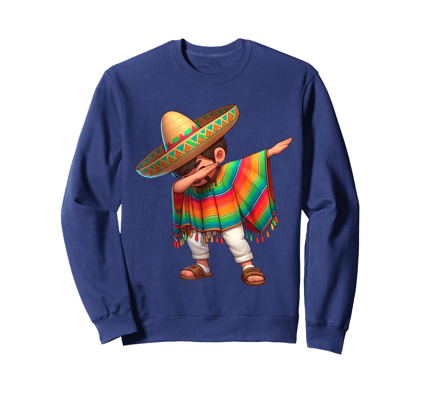 Dabbing Mexican Poncho Cinco de Mayo Boys Men Sombrero Dab T-Shirt