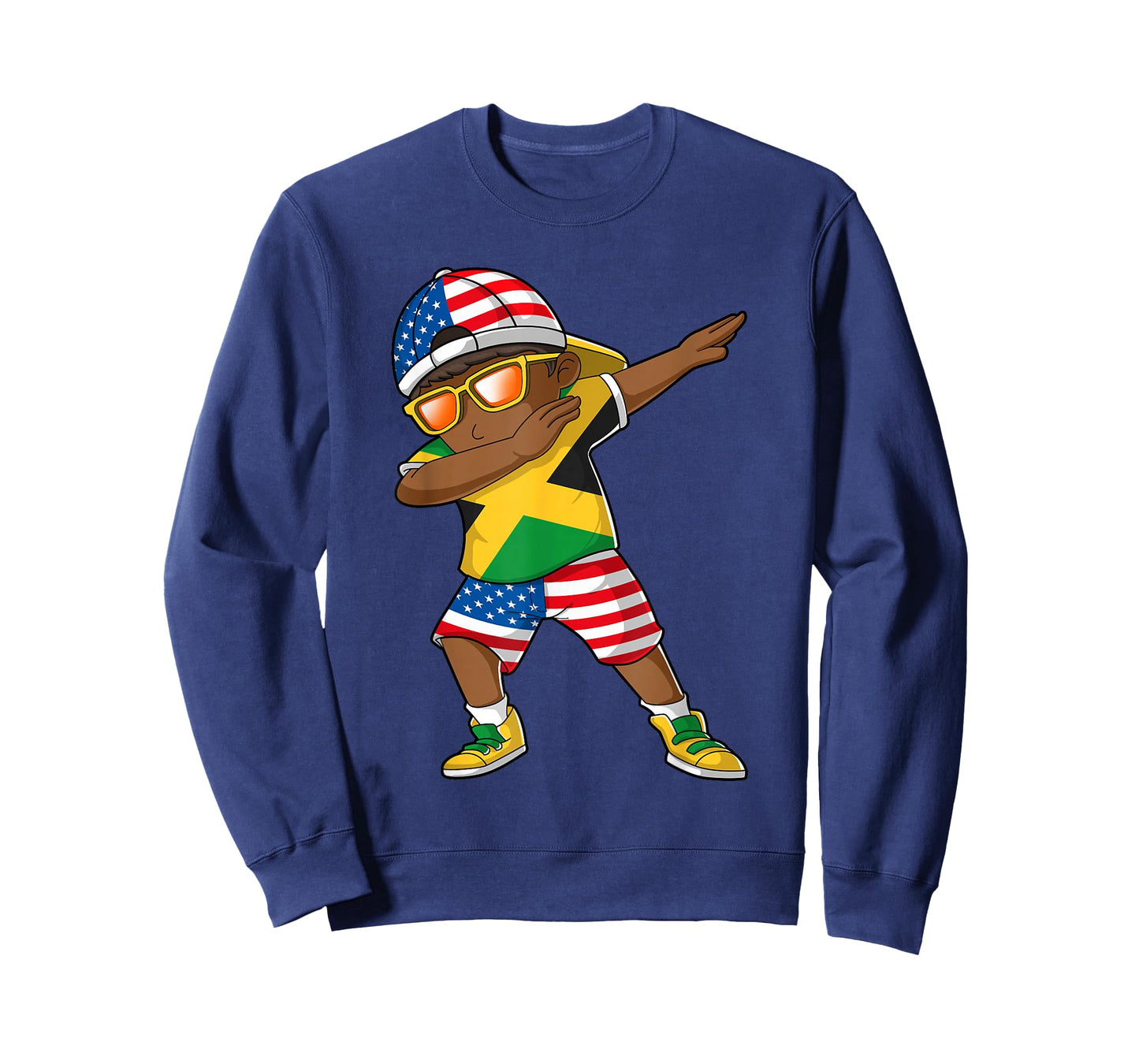 Half American Half Jamaican Boy Kid Jamaica Flag Patriotic T-Shirt Small