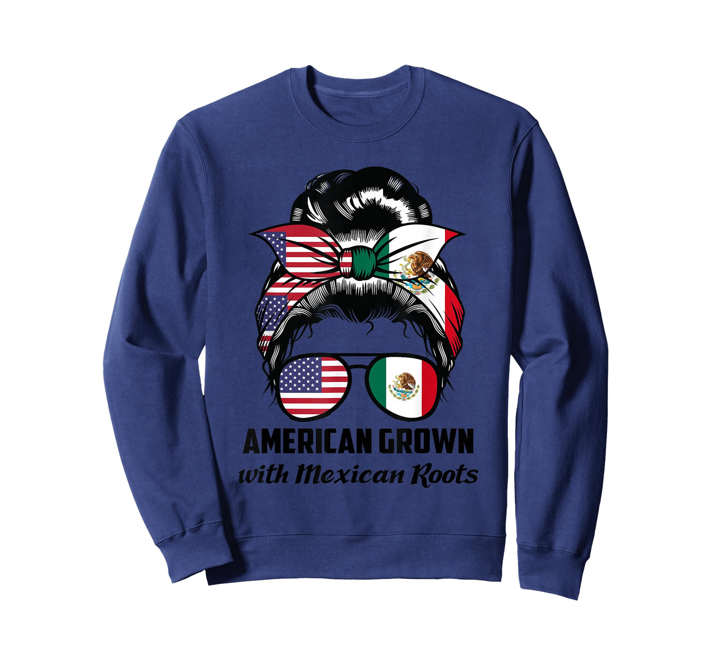 American Grown with Mexican Roots Mexican T-Shirt Small