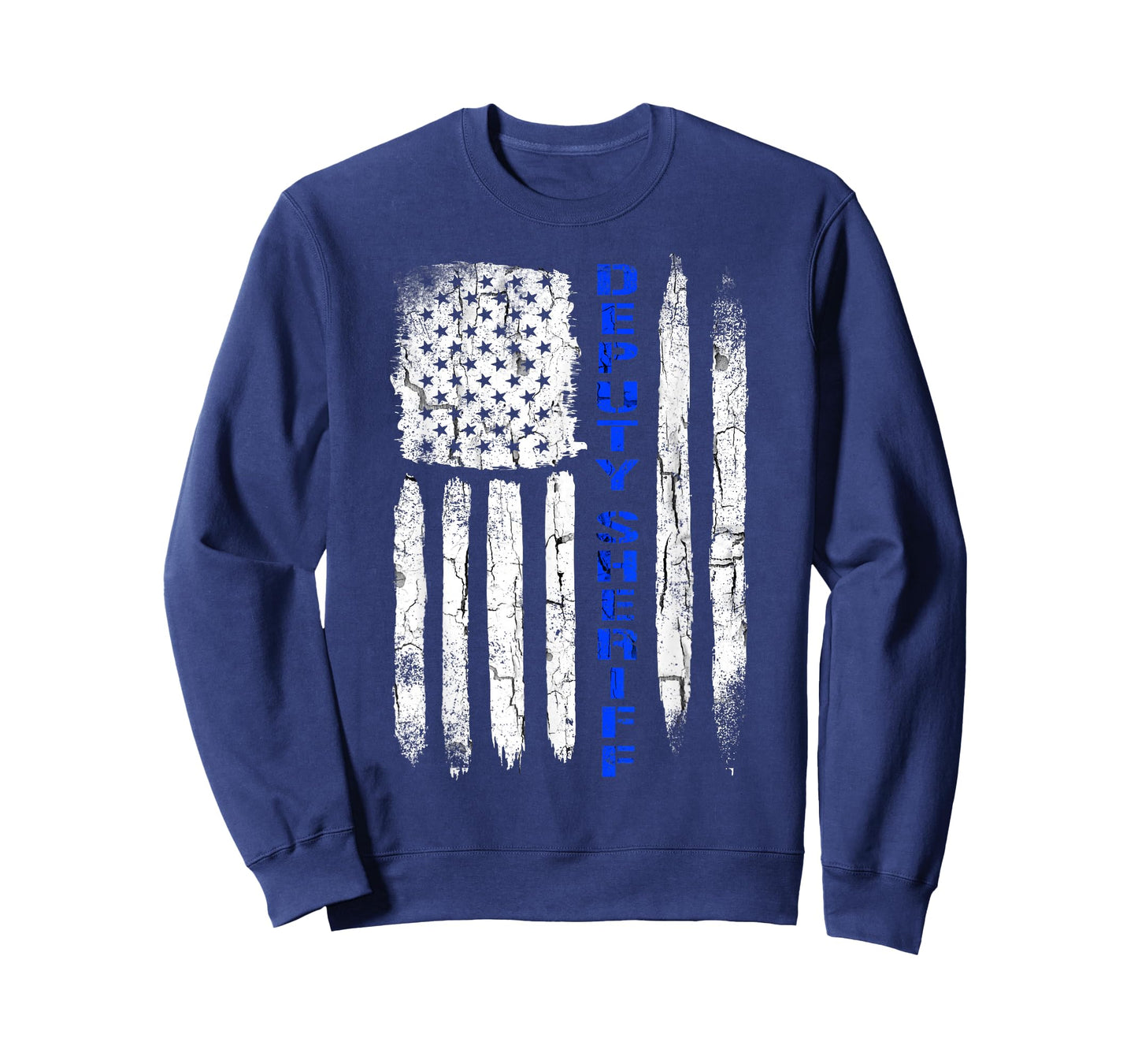 Deputy Sheriff Shirts for Men Thin Blue Line American Flag T-Shirt