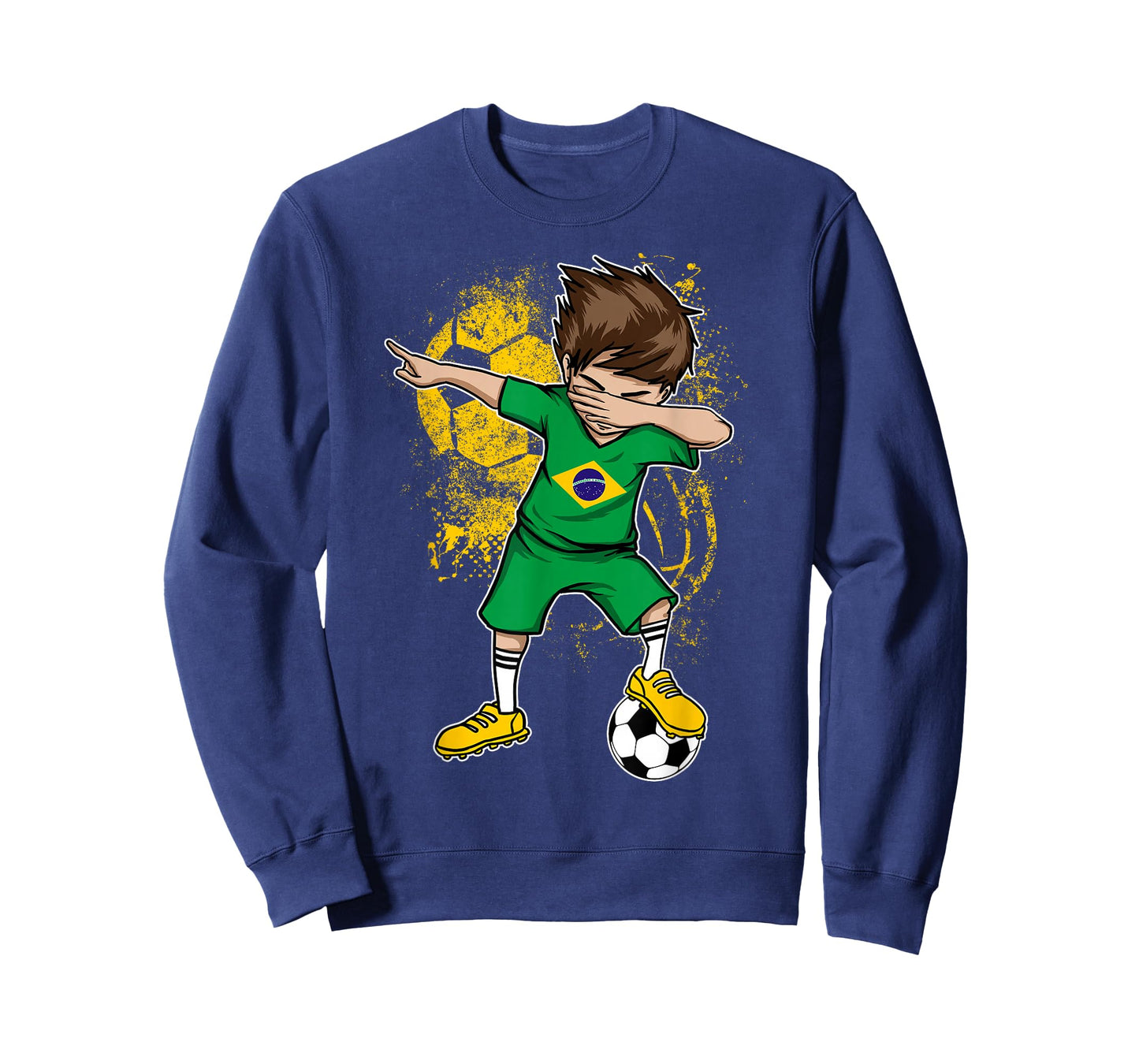 Dabbing Boy Brazil Soccer Shirt Jersey Brasil Football Tee T-Shirt