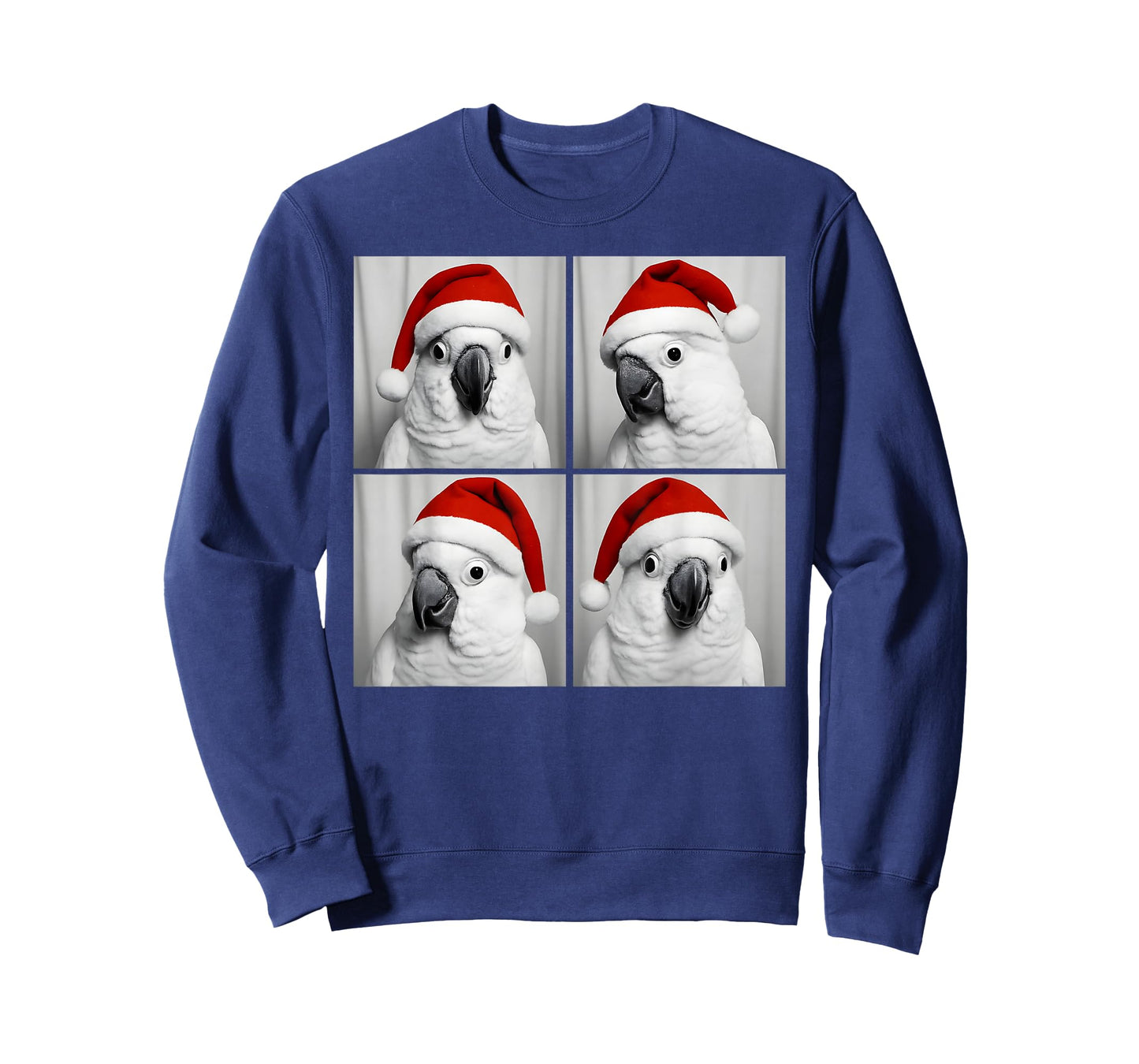 Funny Christmas Umbrella Cockatoo Santa Photo Booth Parrot T-Shirt