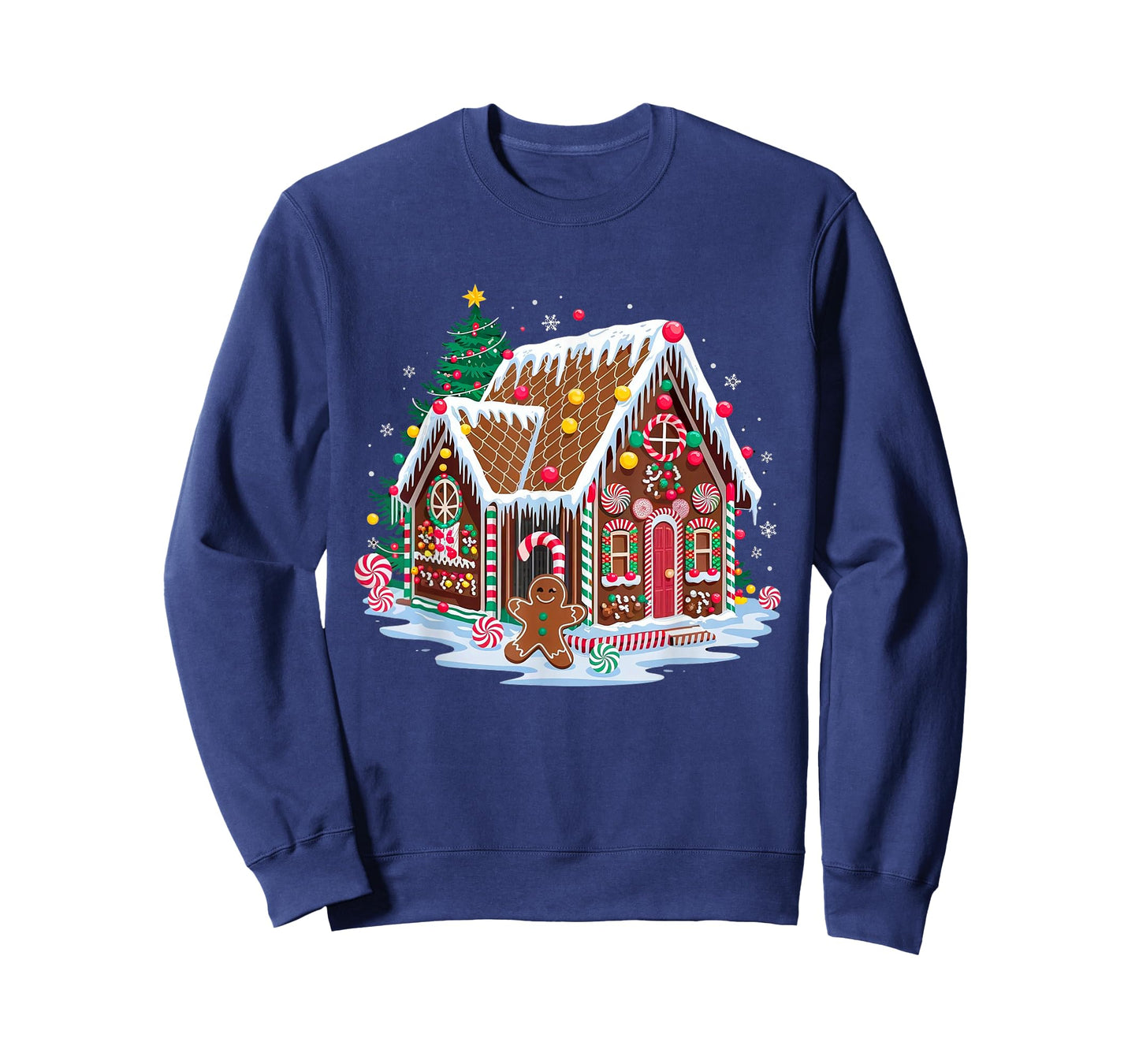 Christmas Gingerbread House Candy Cane X-Mas Pajamas Party T-Shirt