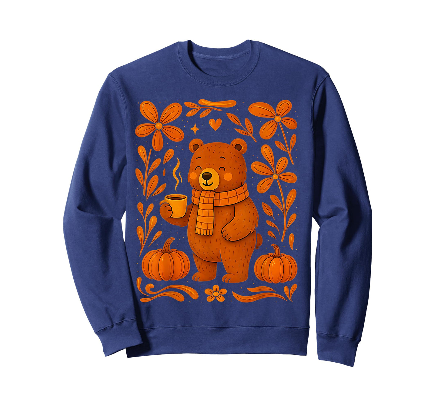 Cute Bear Fall Autumn Season Pumpkin Halloween Vibes T-Shirt