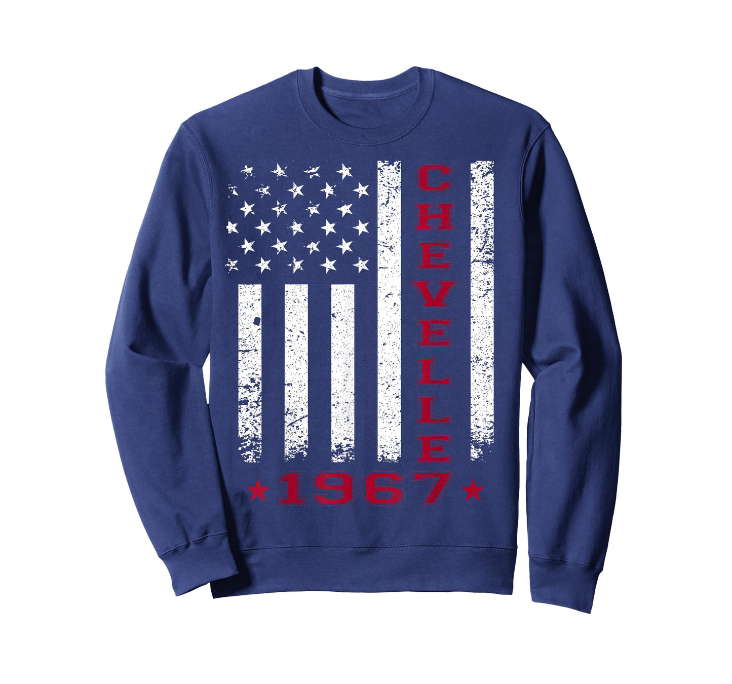 American Flag Jersey Style 67 Chevelle 1967 Muscle Car T-Shirt