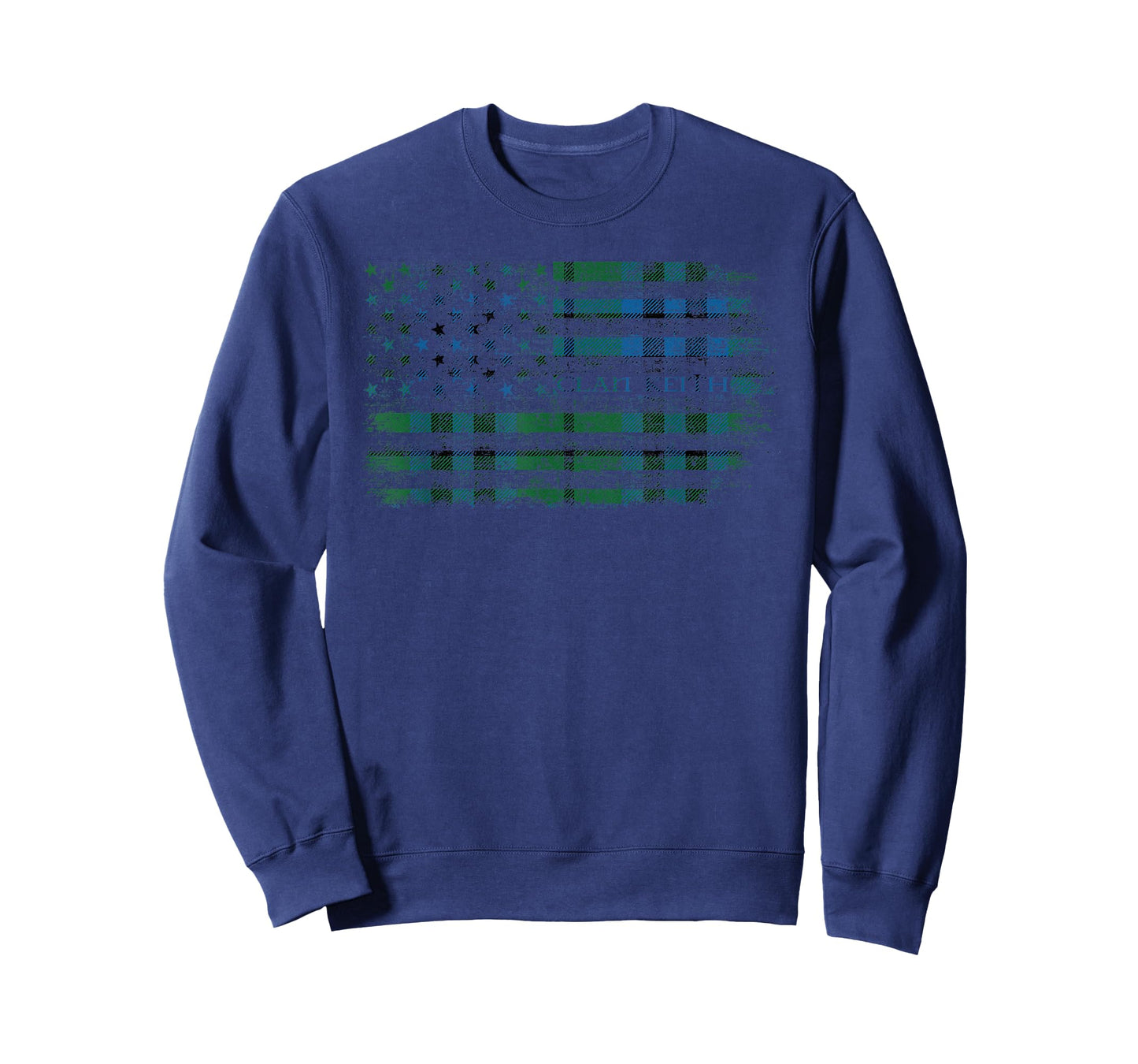 Clan Keith Scottish tartan US flag kilt Scotland T-Shirt