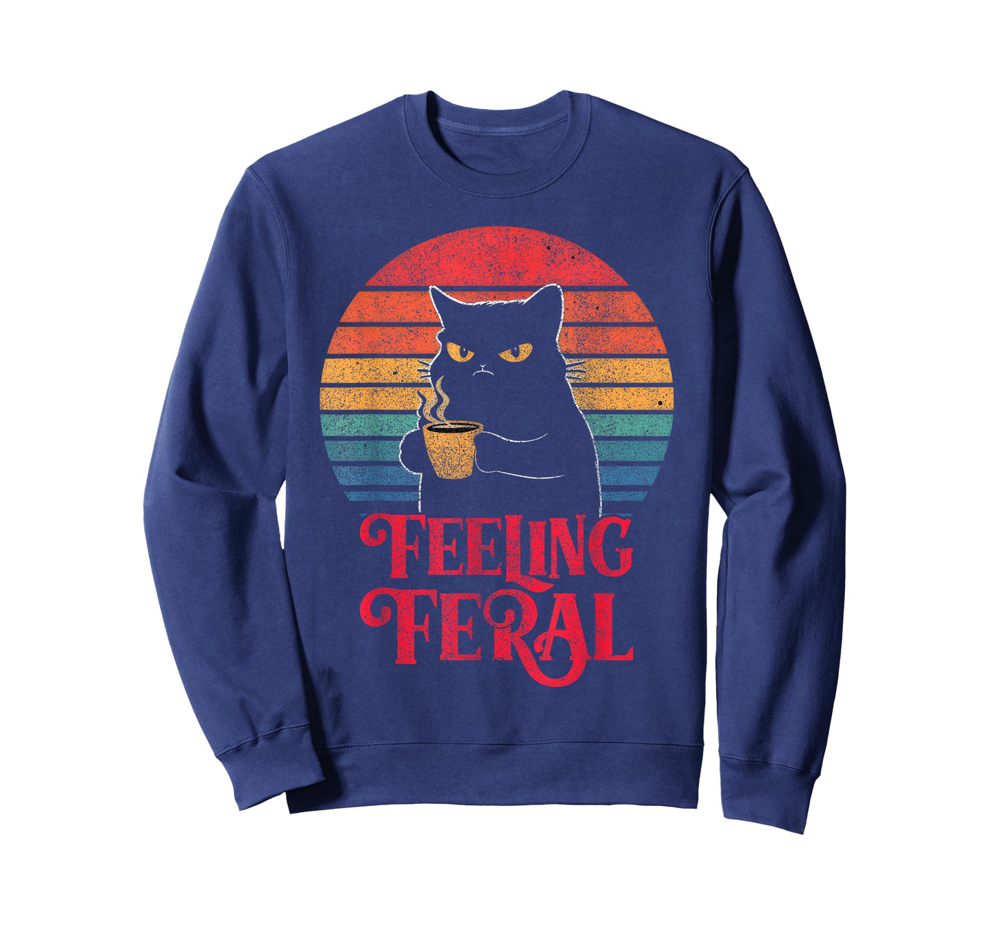 Feeling Feral Funny Summer Cat Lover Design For Girls, Women T-Shirt