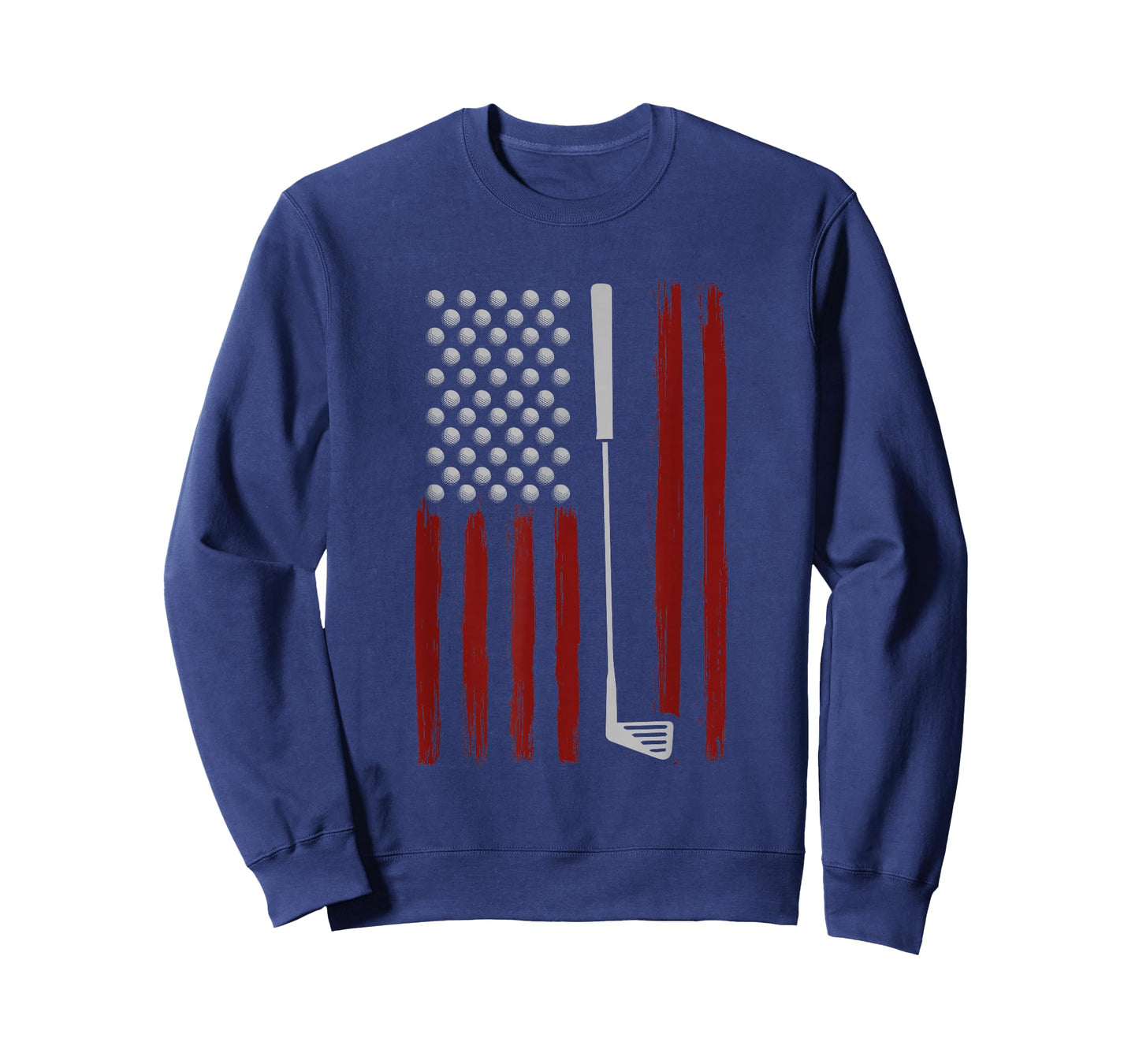 Retro American Flag Golf Golfer Funny Golf Club Golfing T-Shirt