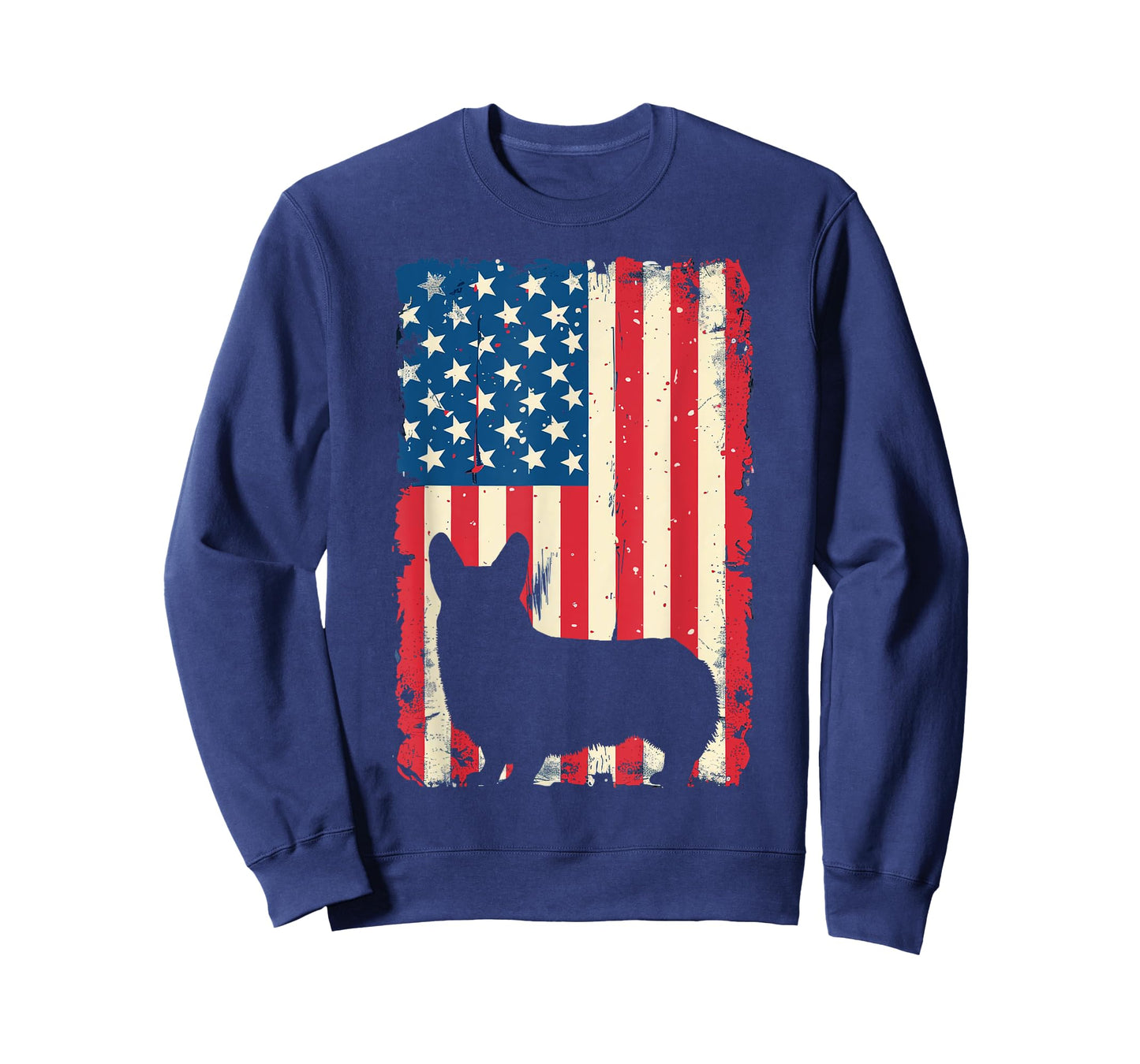 Patriotic Corgi Dog Lover 4th of July USA American Flag T-Shirt