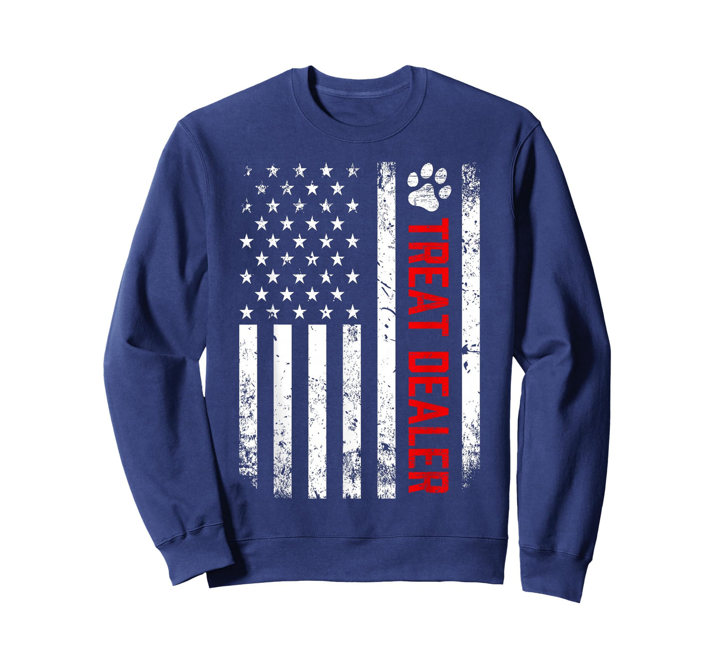 Dog Treat Dealer Funny Dog Owner Dog Dad American Flag T-Shirt