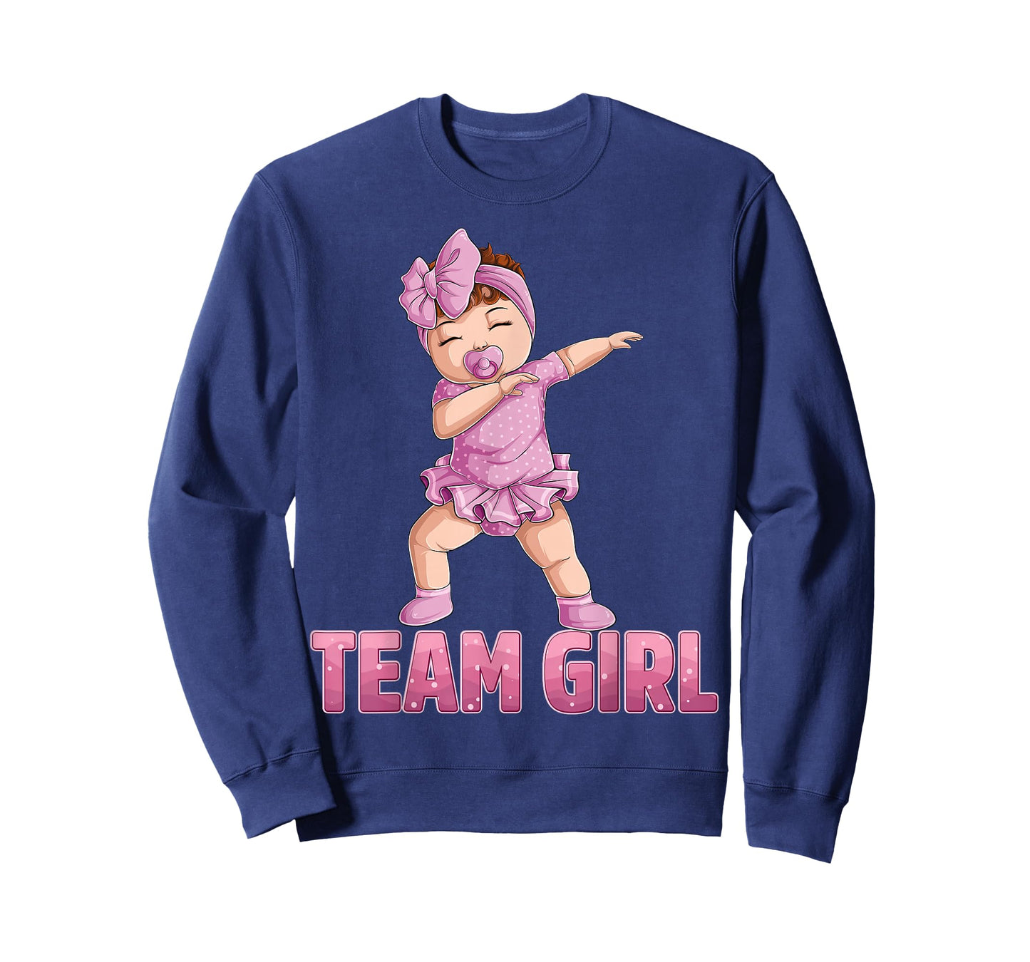 Gender Reveal Party Team Girl Baby Announcement Women Men T-Shirt Small