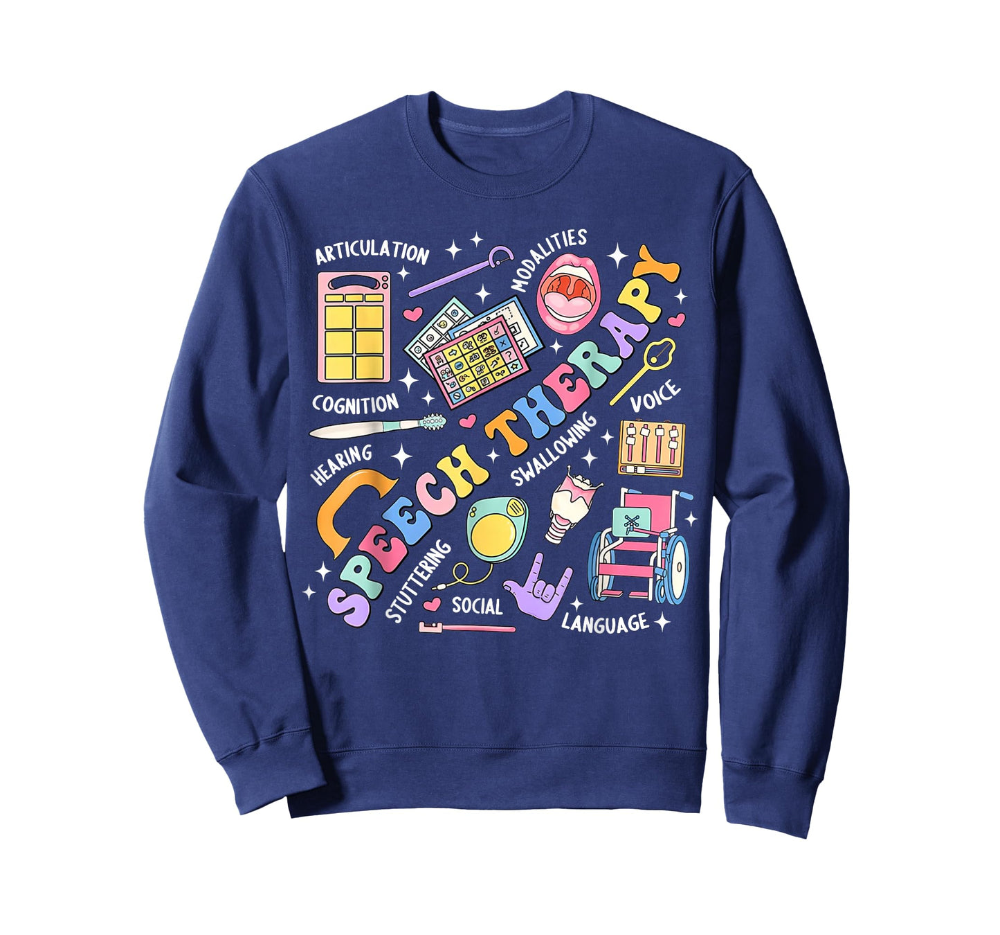 Speech Therapy Retro Groovy Language Pathologist Therapist T-Shirt