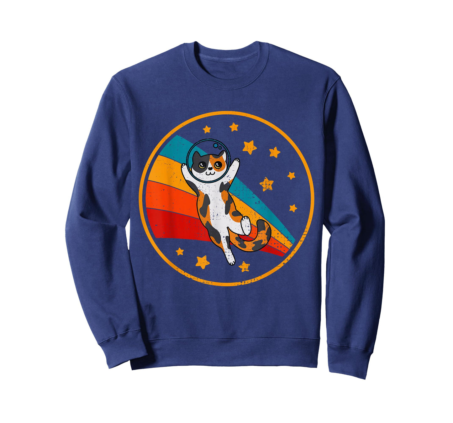Cute Vintage Calico Cat Retro Space Cat T-Shirt