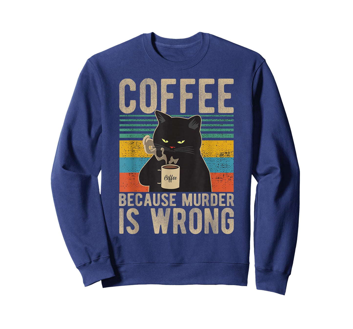 Coffee Because Murder is Wrong Women's Vintage Cat Coffee T-Shirt