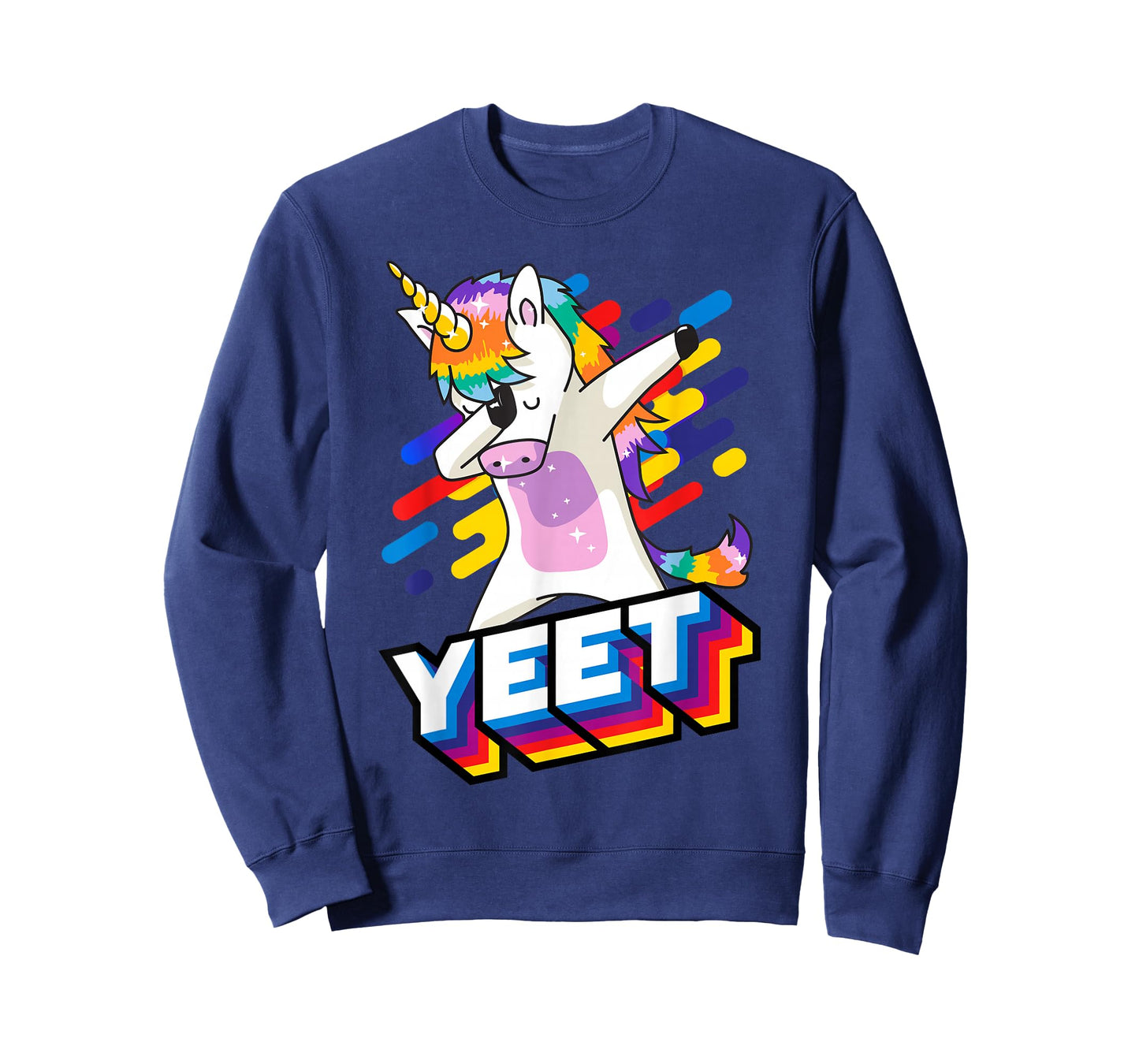 Colorful Dabbing Dancing Unicorn Celebration Yeet T-Shirt