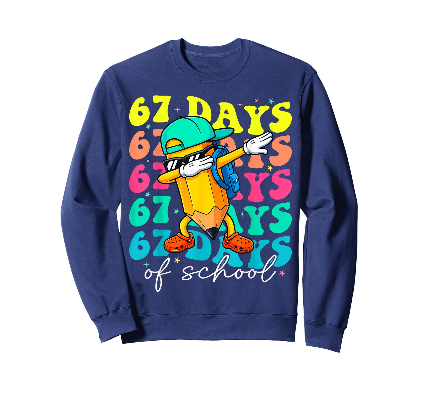 Meme 67 Days of School Dabbing Kids 100th Day of School 6 7 T-Shirt
