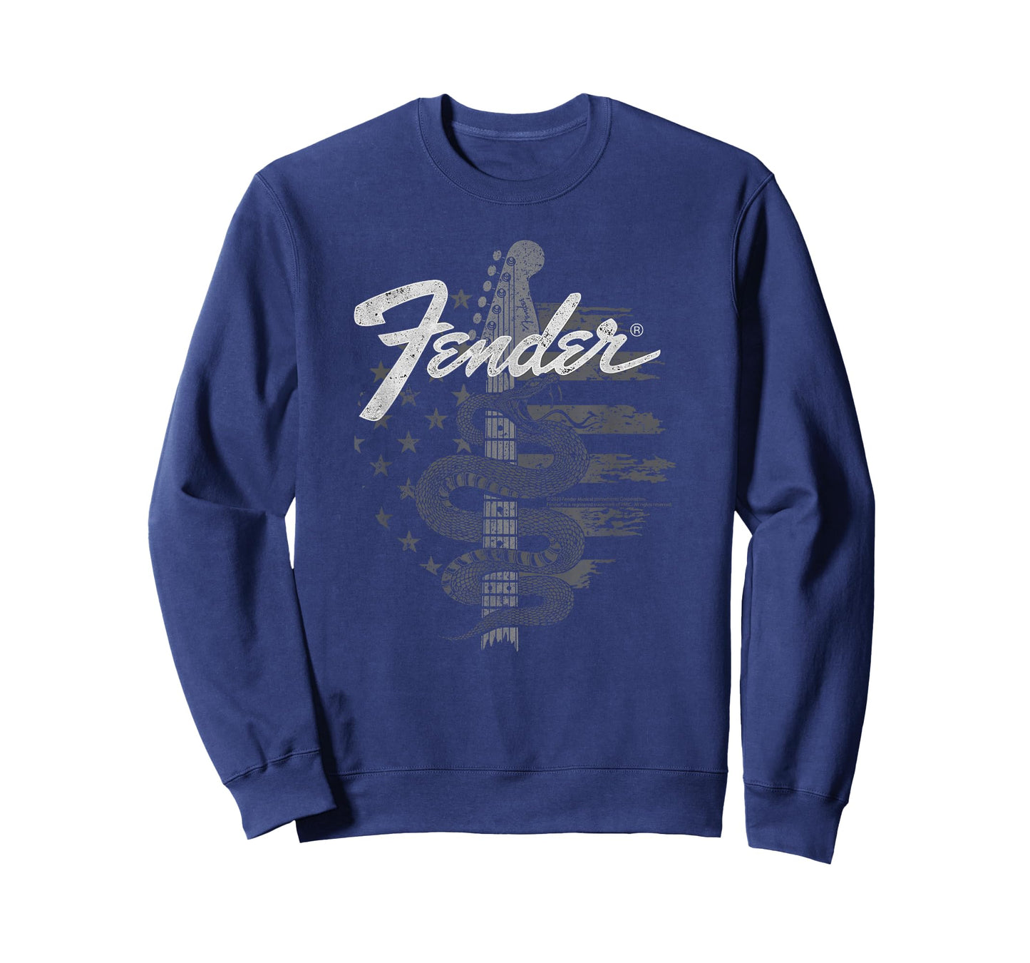 Fender Snake American Flag Guitar Rock T-Shirt