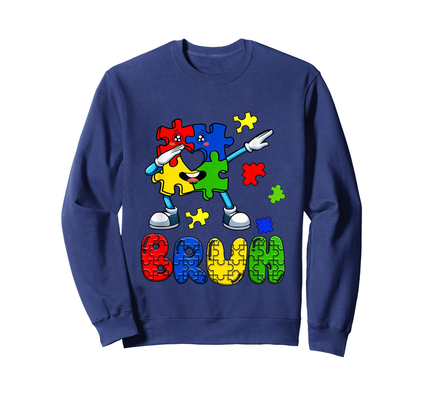 Proud Autism Awareness Dabbing Puzzle Pieces Costume Family T-Shirt