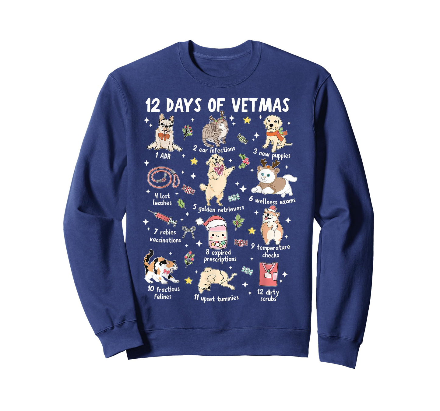 12 Days of Vermas Christmas Veterinary Medicine Vet Tech T-Shirt