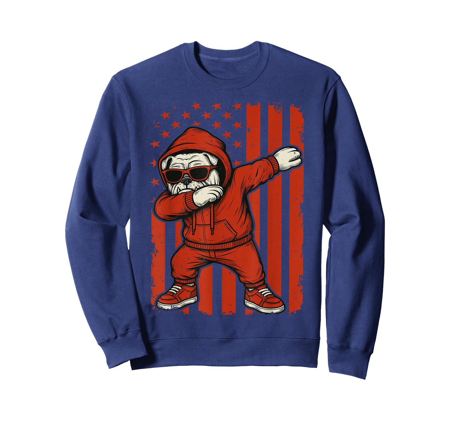 Retro Bulldog Dabbing for Men Women Boys Girls Kids T-Shirt