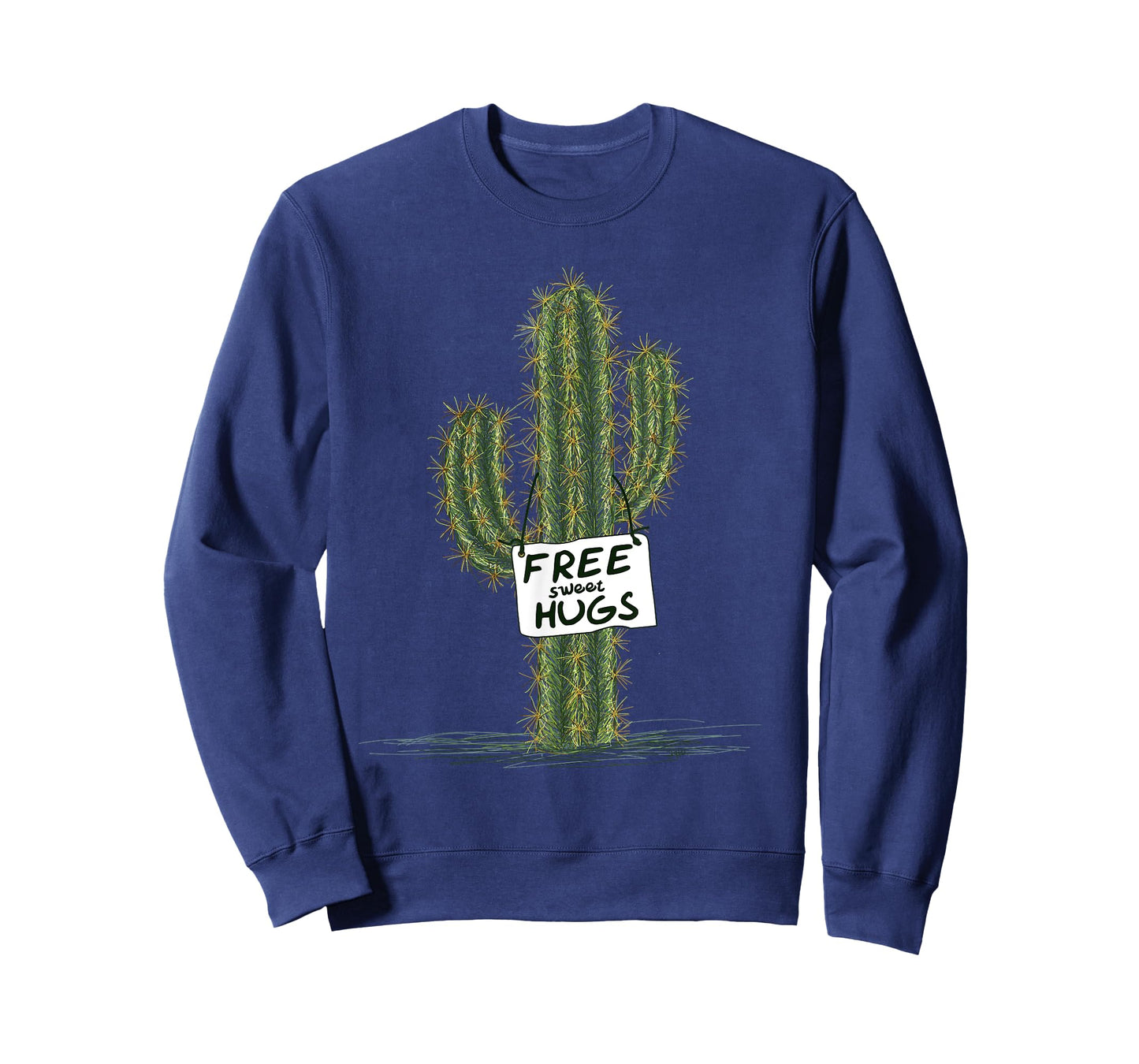 Cactus Cacti Funny Art Humor Free Sweet Hugs T-Shirt