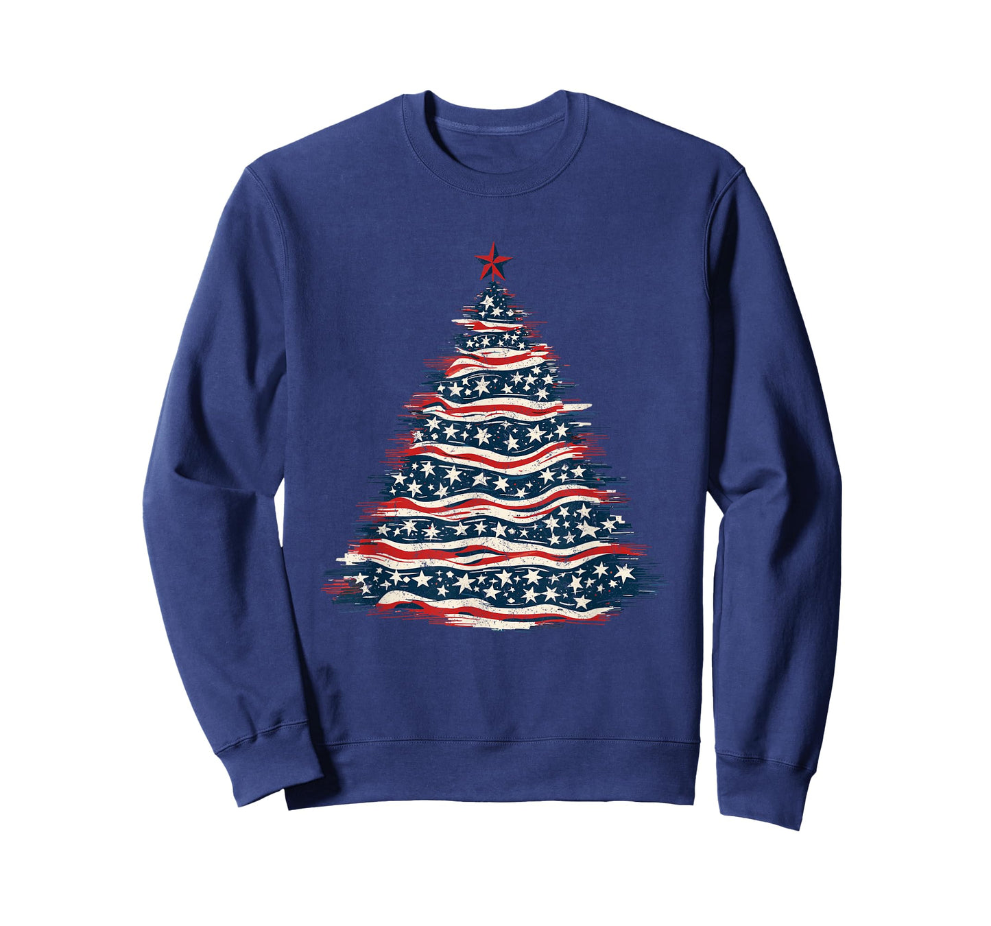 Patriotic American Flag Christmas Tree T-Shirt