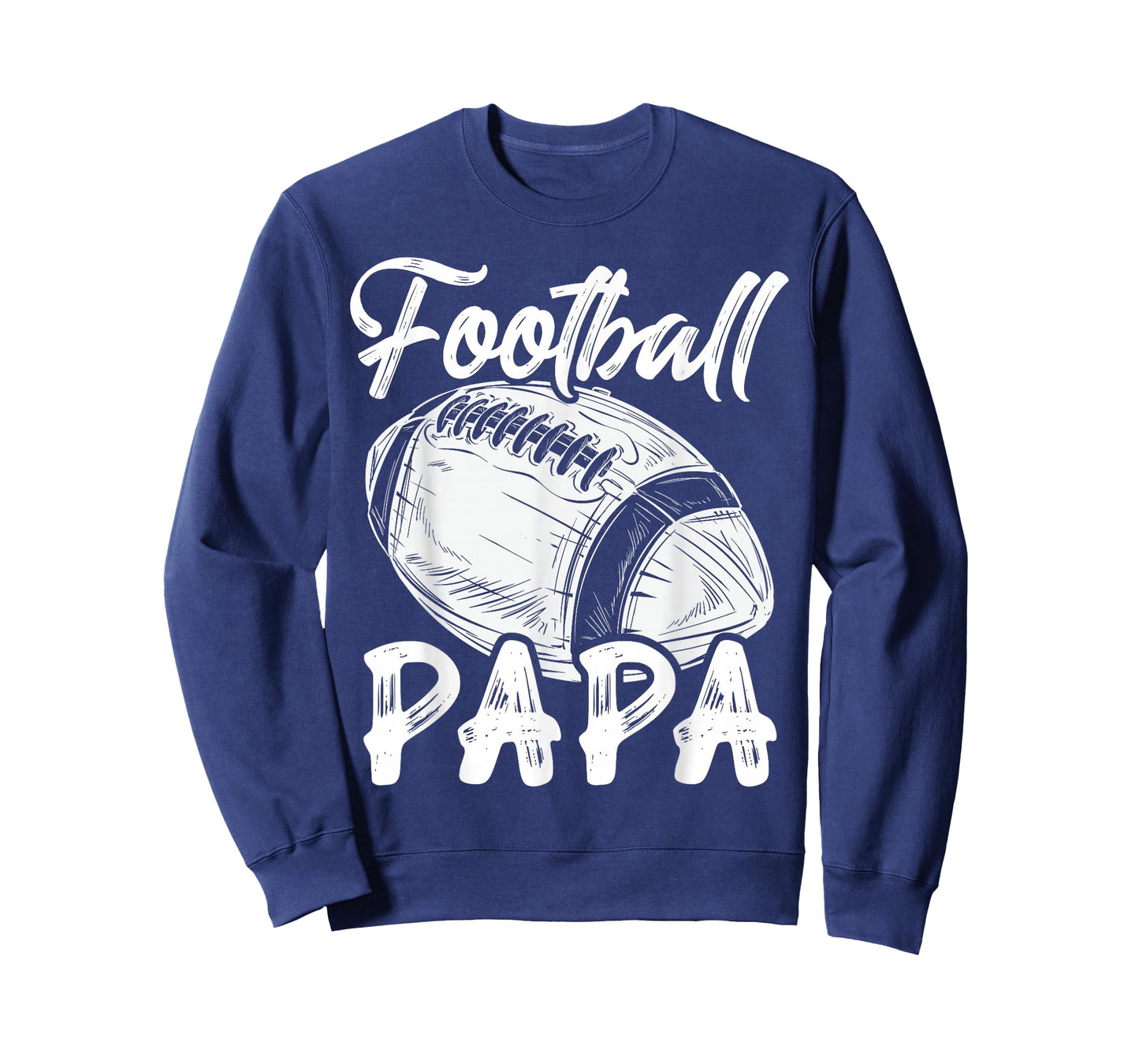 Football Papa For Men Family Matching Players Fathers Day T-Shirt