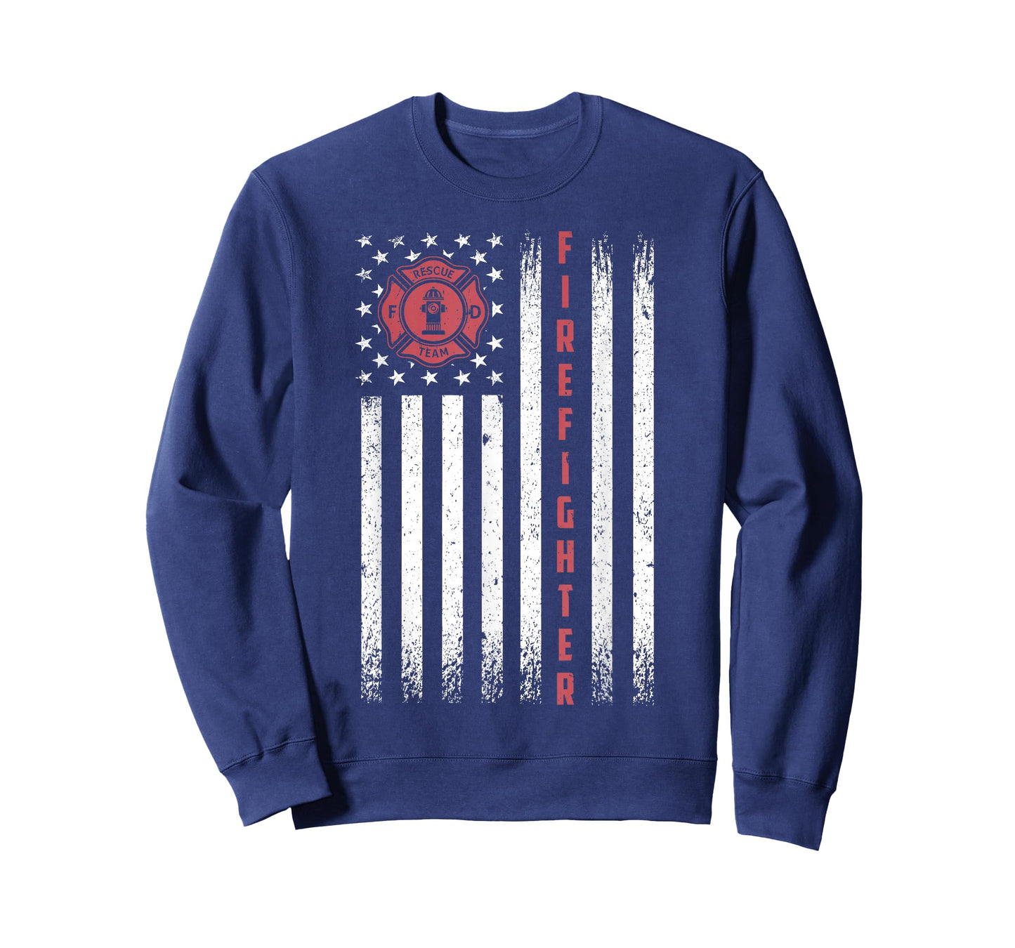 Firefighter Patriotic Usa American Flag T-Shirt