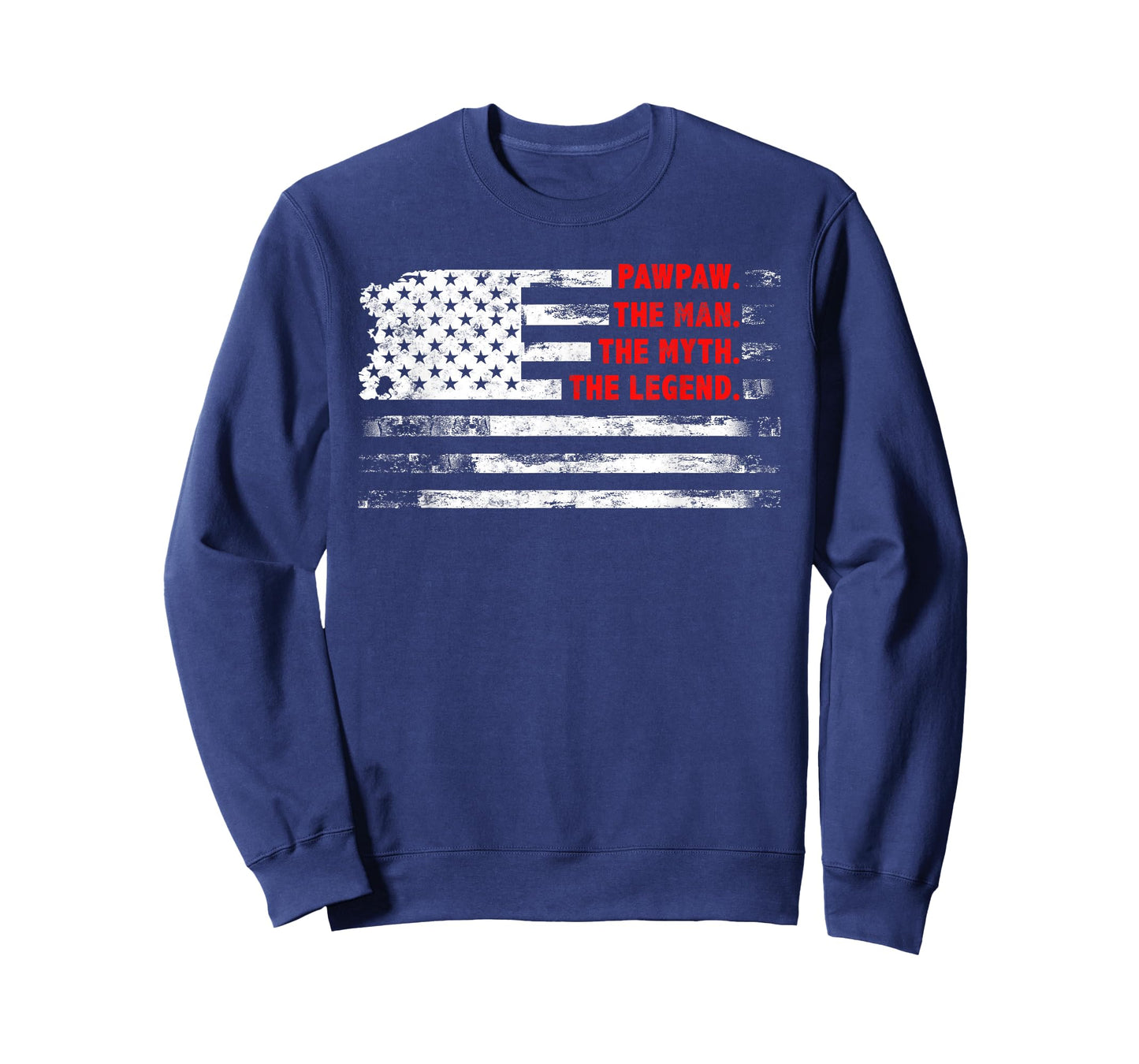 Pawpaw The Man Myth Legend American USA flag Father’s day T-Shirt
