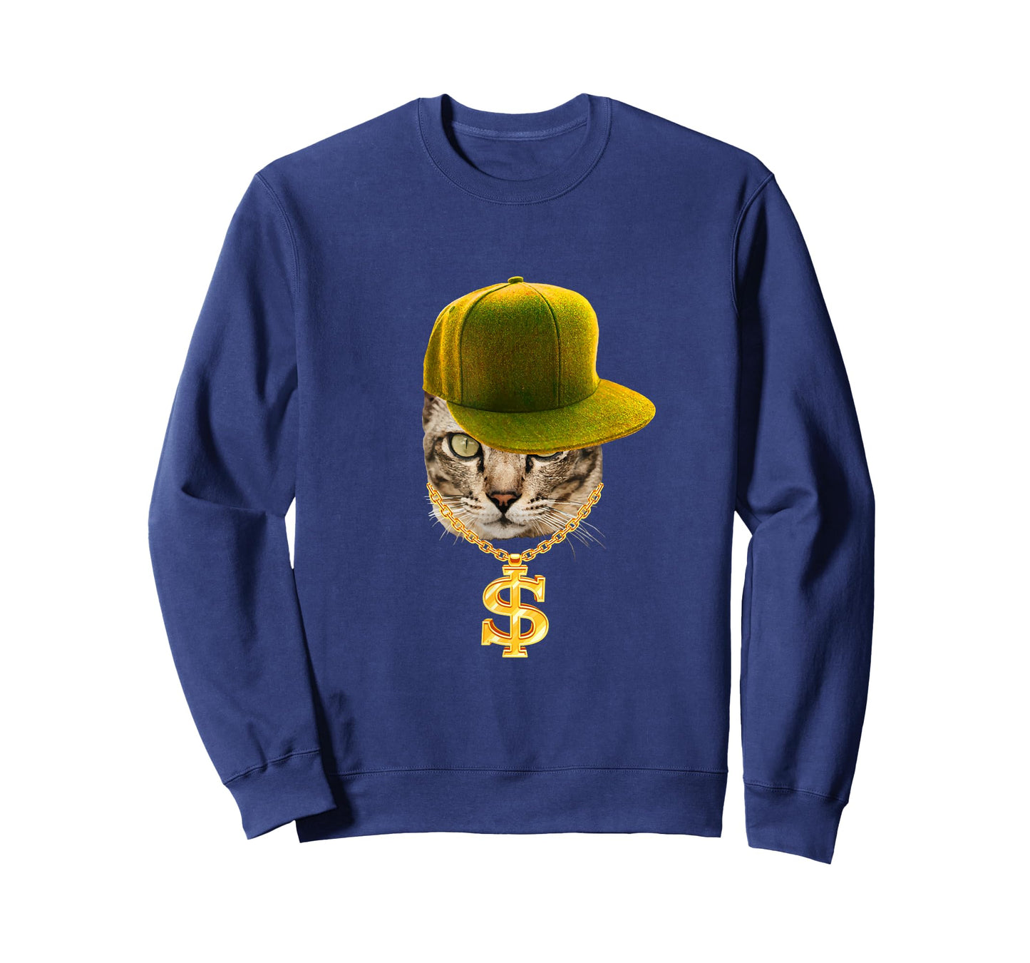 Rapper Cat with Cap and Chain Ghetto Hip Hop Culture T-Shirt