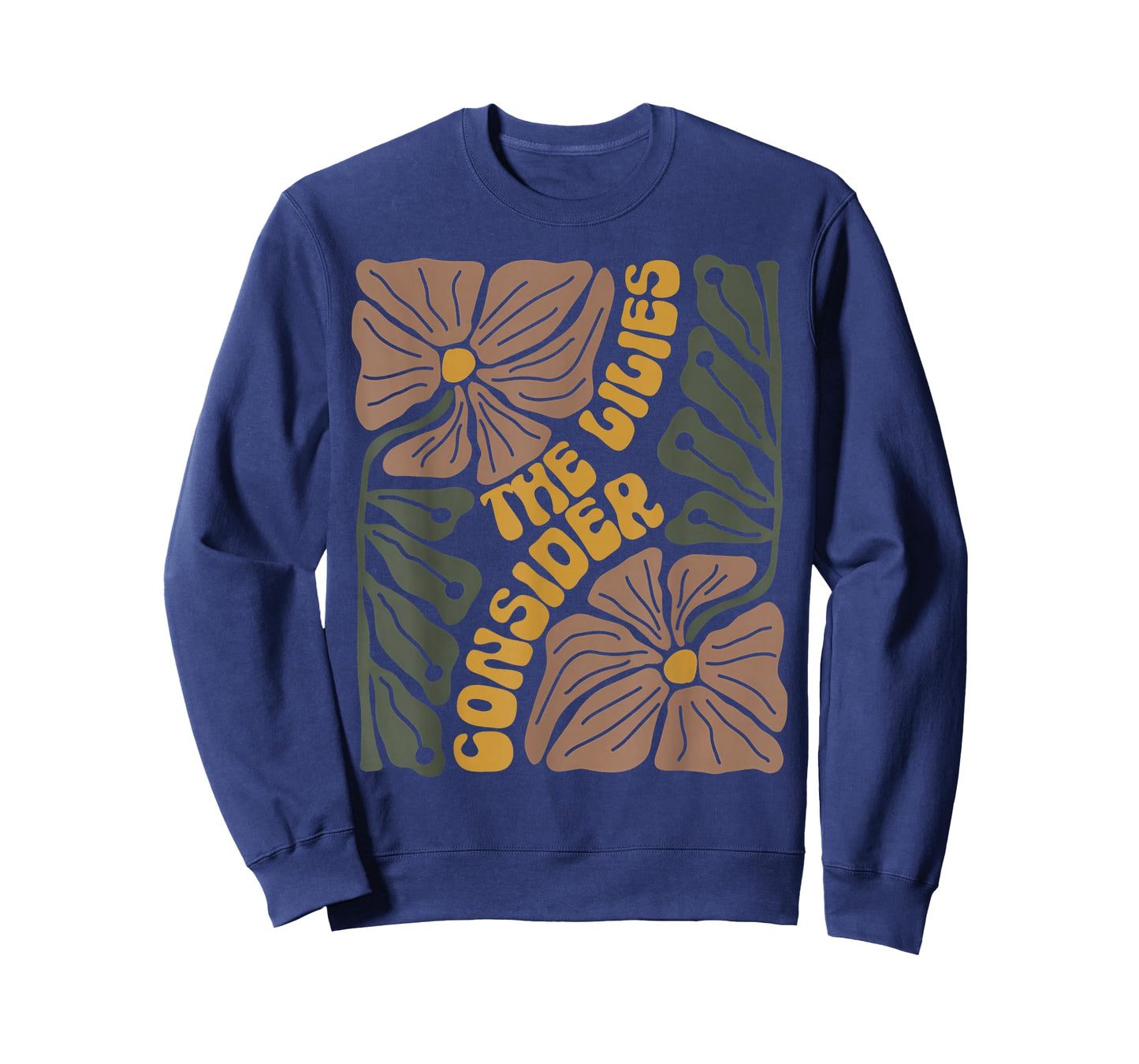 Consider The Lilies Boho Floral Christian Religious Bible T-Shirt