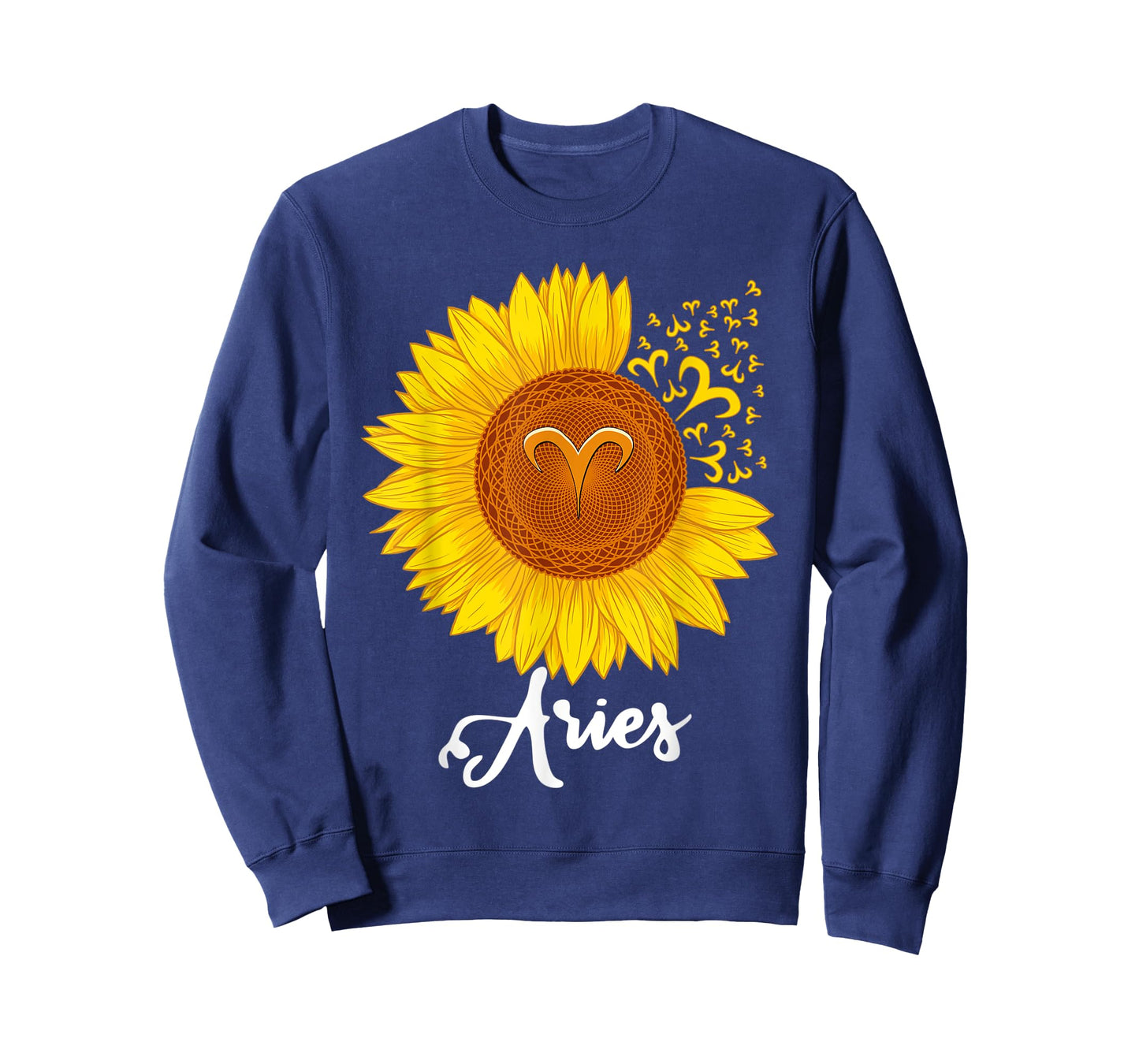 Aries Sunflower Zodiac Sign Floral Astrology Women T-Shirt